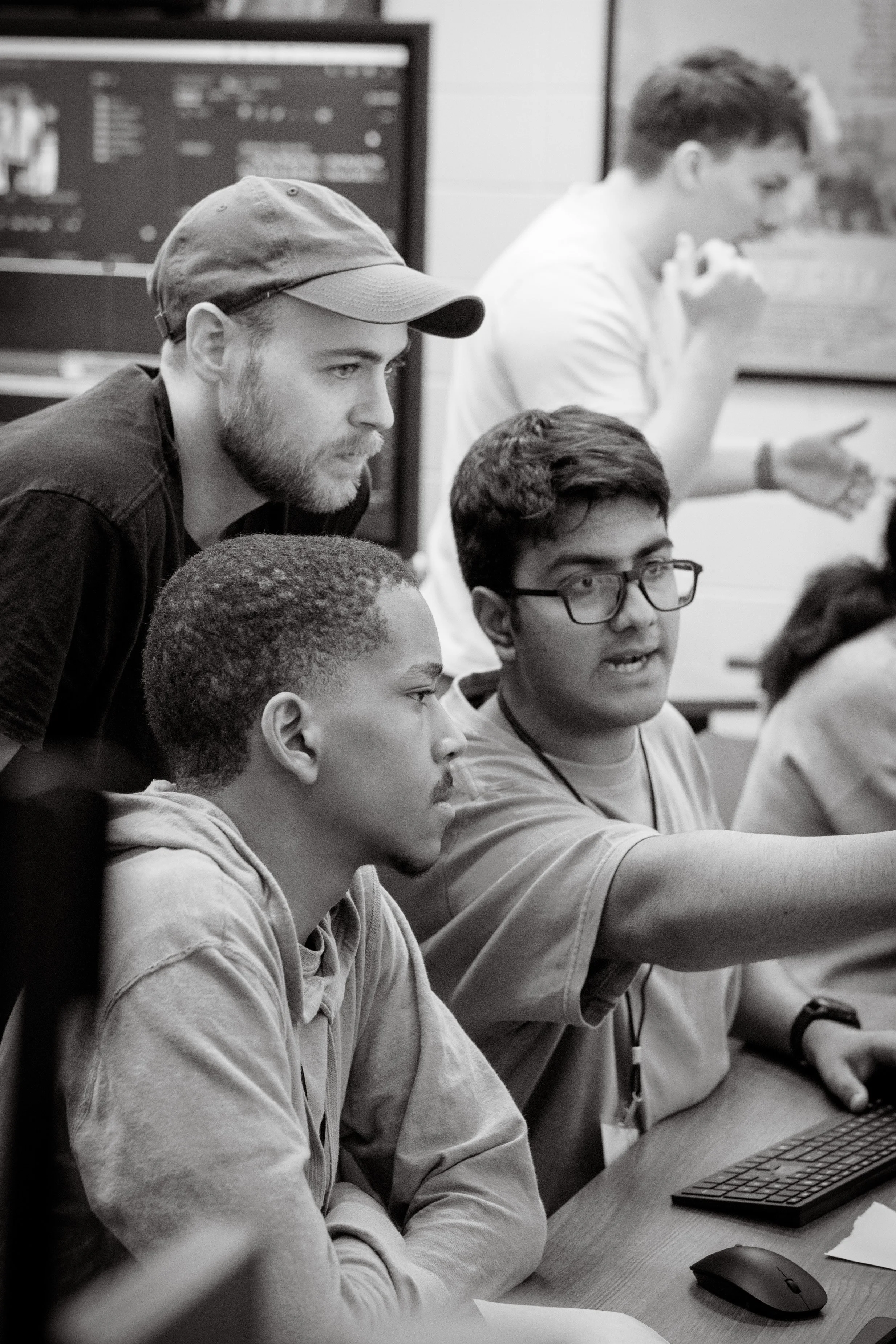 coaches and students film camp