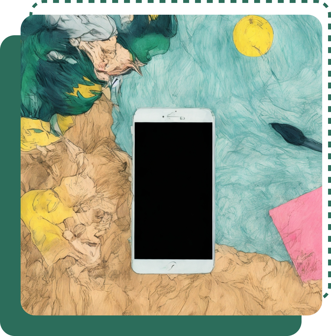 Intake call with Stress and Anxiety Services of NJ on a cell phone to set up therapy services