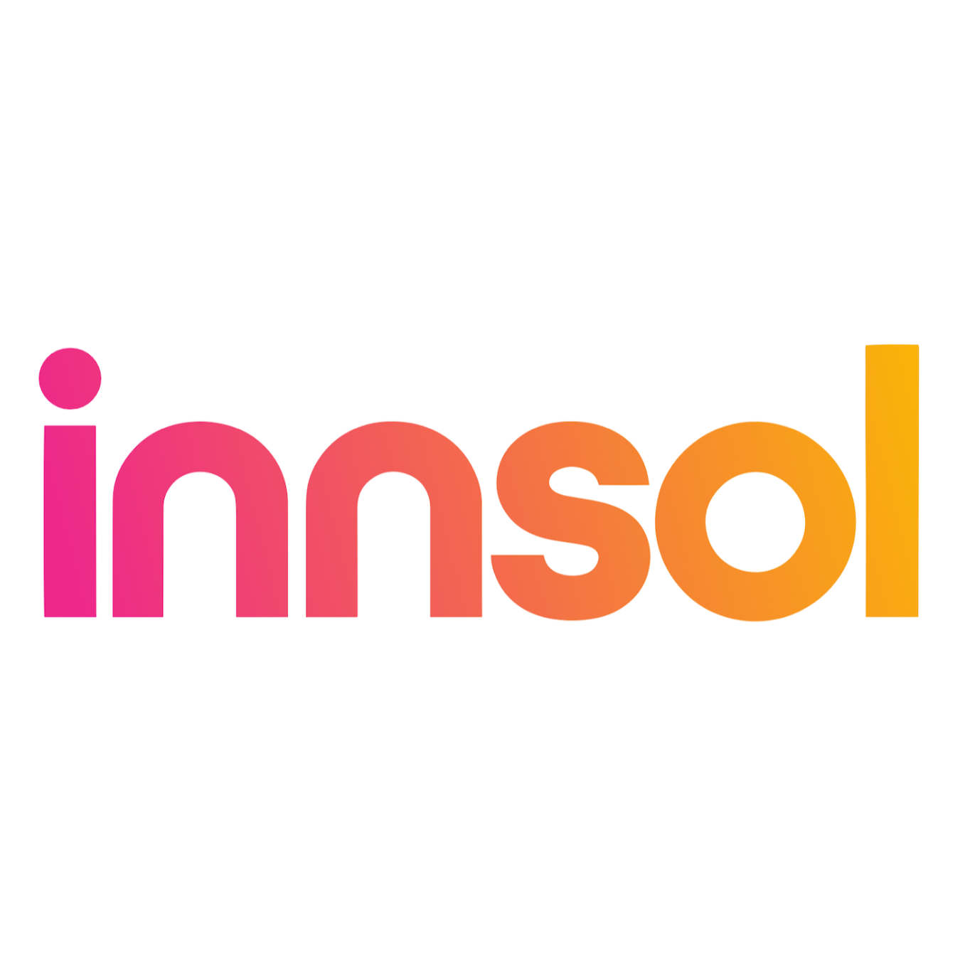 Colorful text reading 'inside' with gradient colors from pink to yellow on a black background.