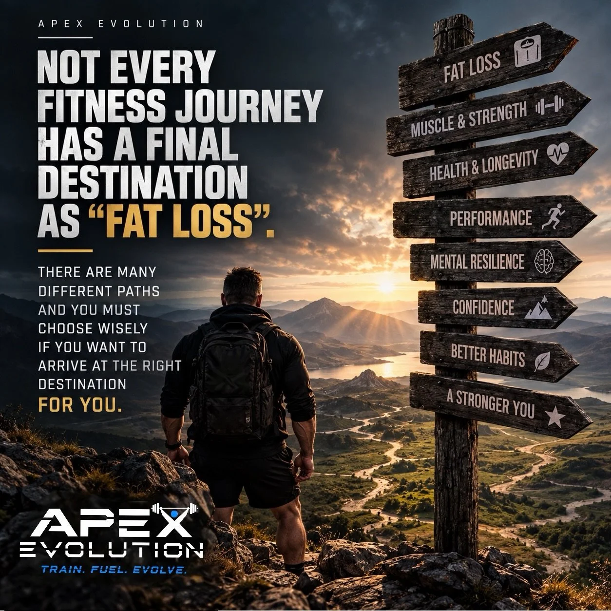 Choose YOUR destination wisely.
#fitnessjourney #apexevolution #training #fatloss #nutrition