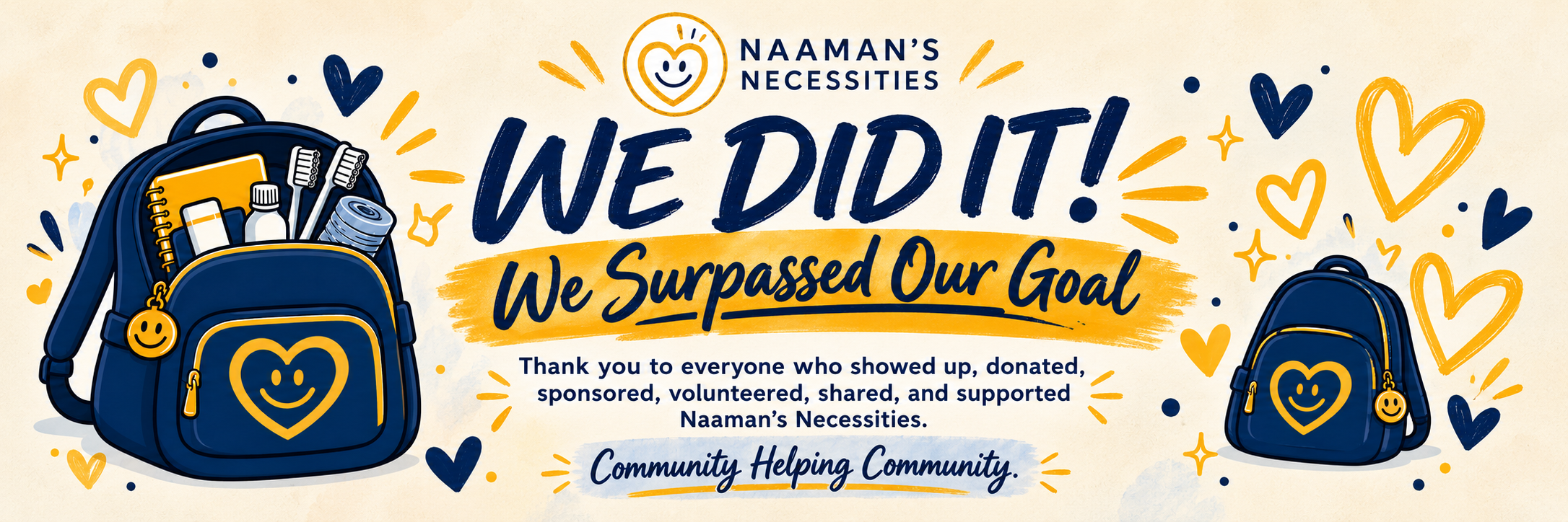 Thank You for Your Support and Help! We Surpasses Our Goal!