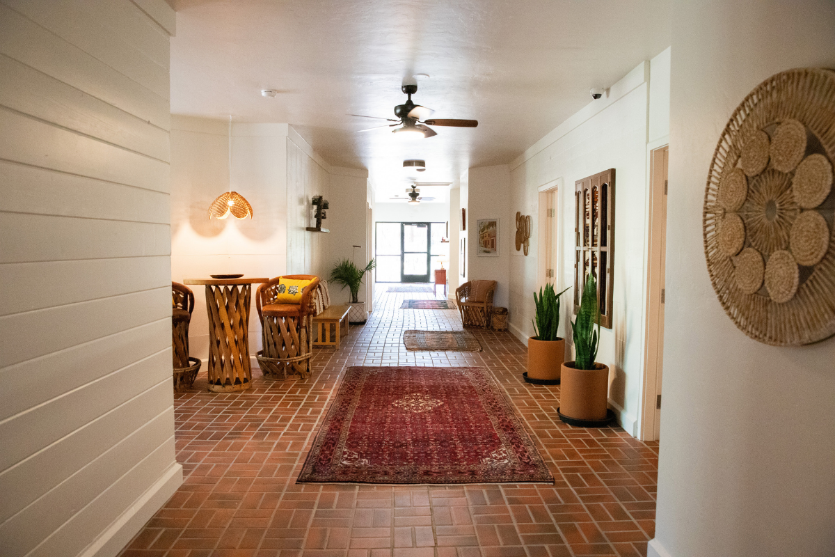 The Inn hallway where you check-in from