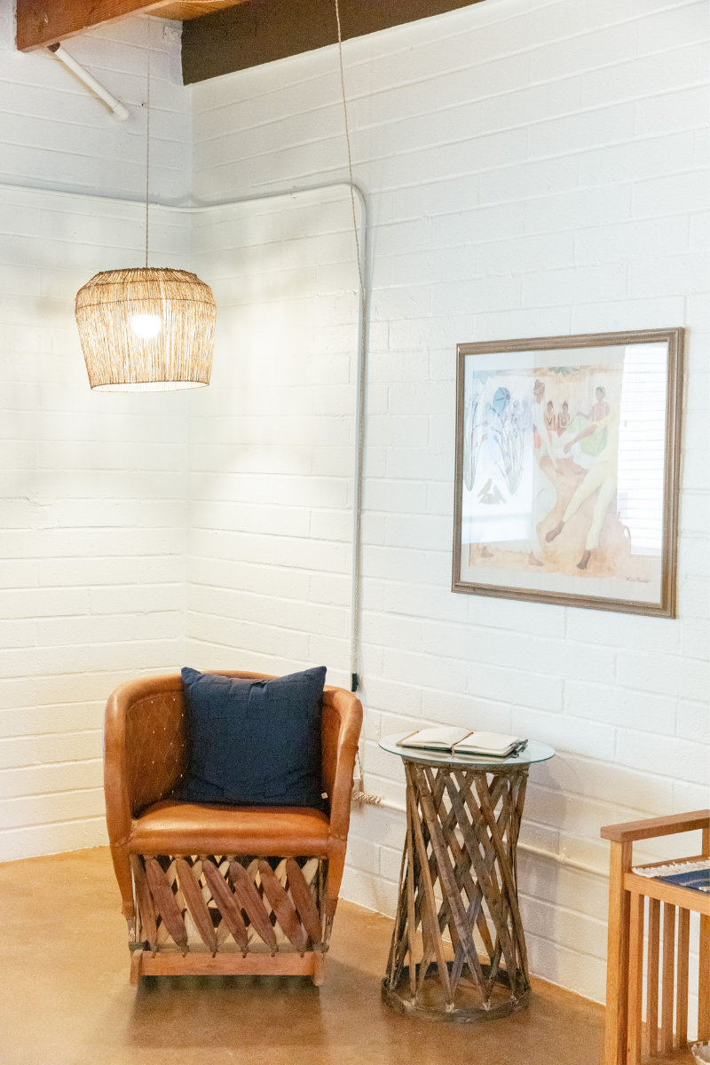 Reading nook in the Saguaro Casita