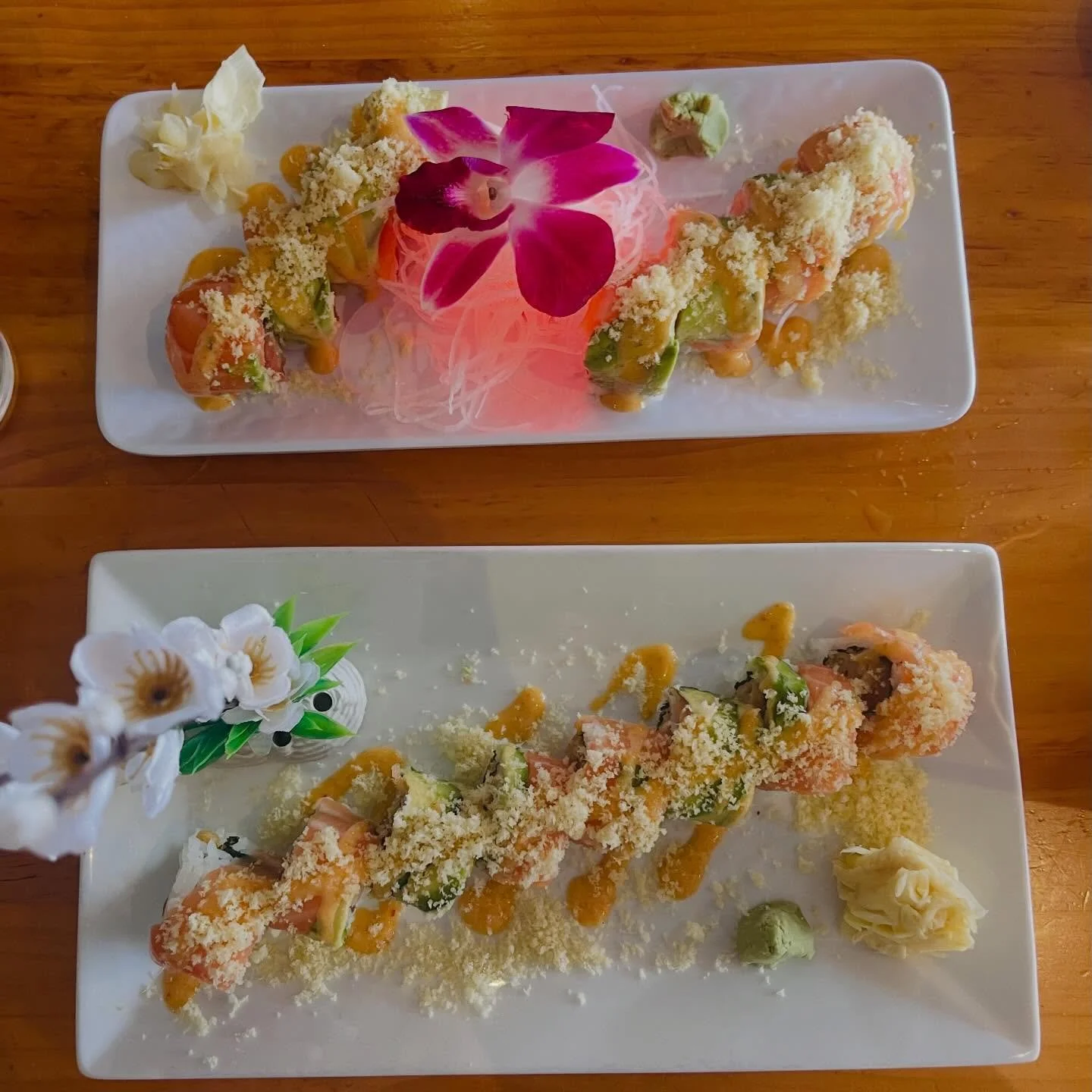 Sushi birthday lunch with my mama ❤️ So delicious and decadent&hellip; and yes, the tempura cheesecake drizzled in chocolate and topped with whipped cream disappeared before I could snap a photo 🍰✨