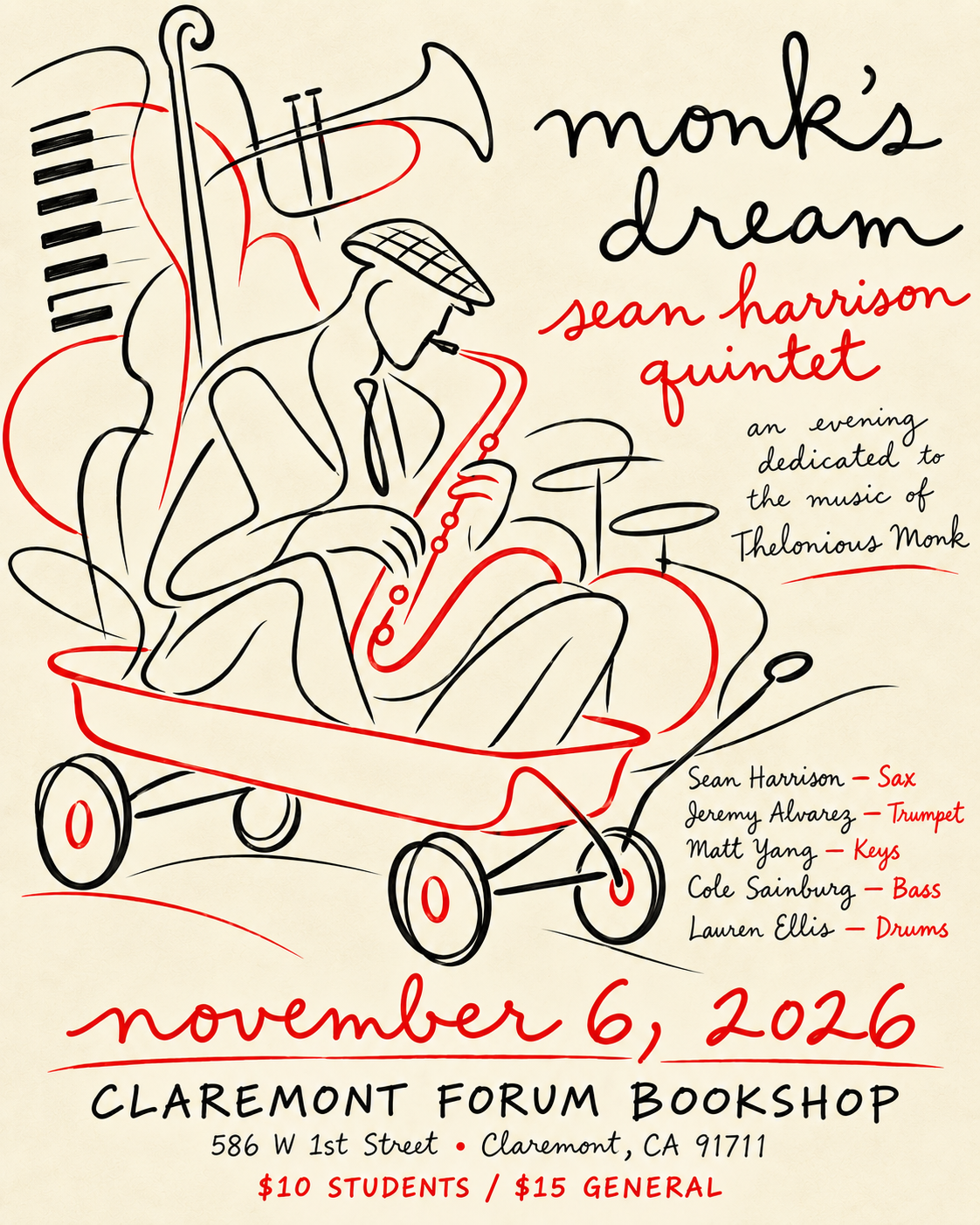 Monk’s Dream — Jazz Night with the Sean Harrison Quintet