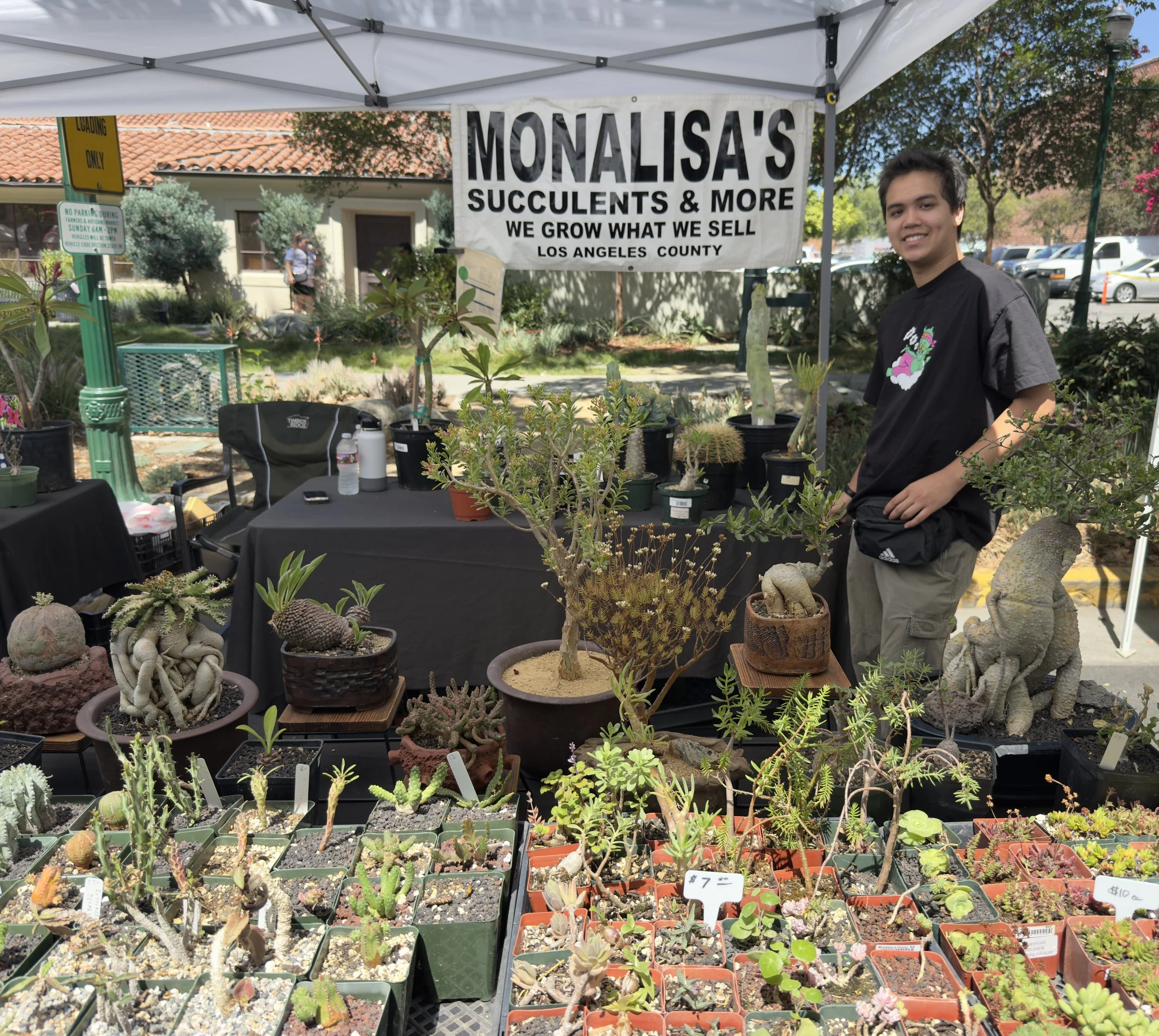 Beautiful succulents and so much more from Monalisa — the perfect little something to take home from the market.