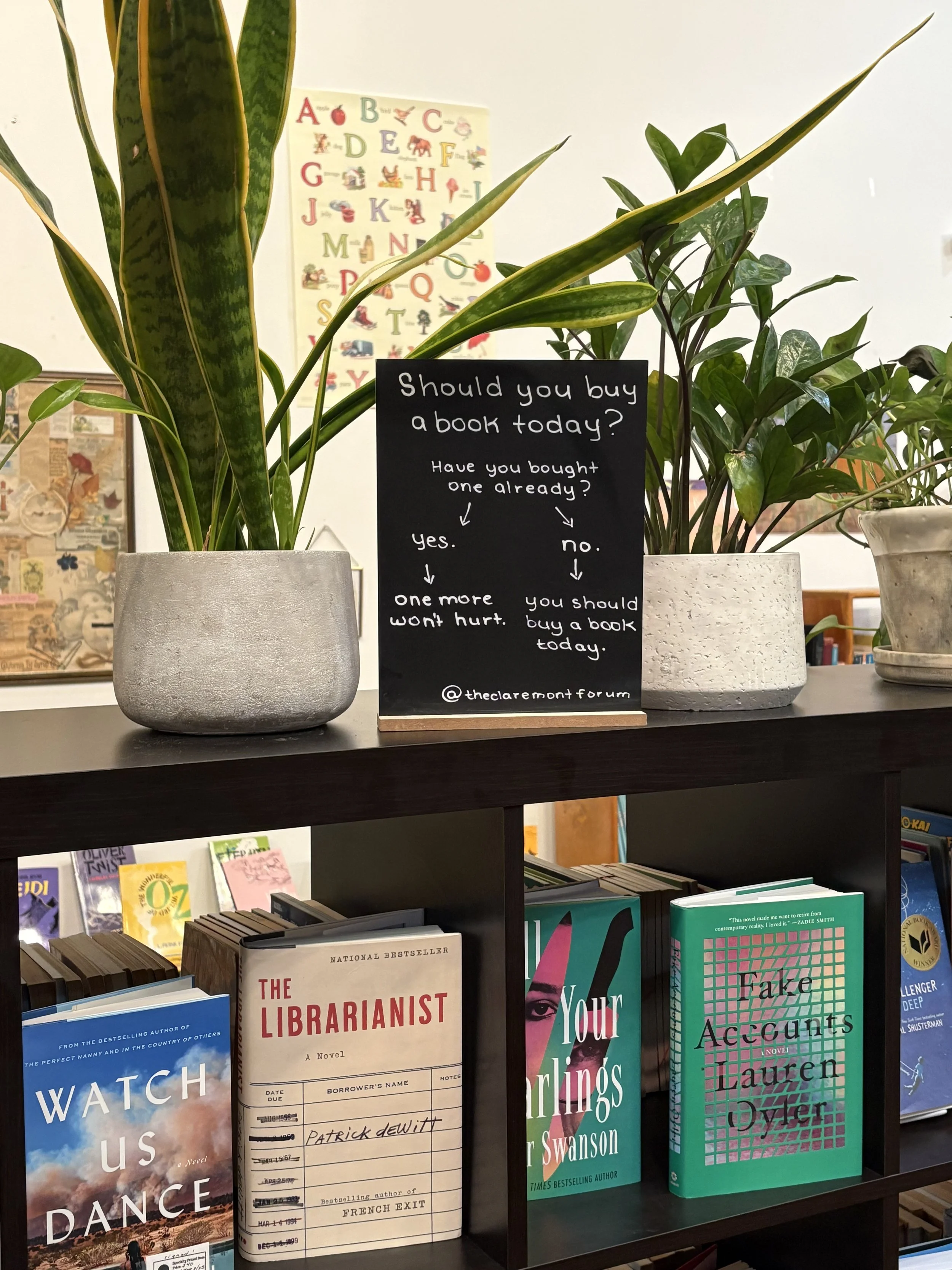 Photo of books inside the Claremont Forum Bookshop