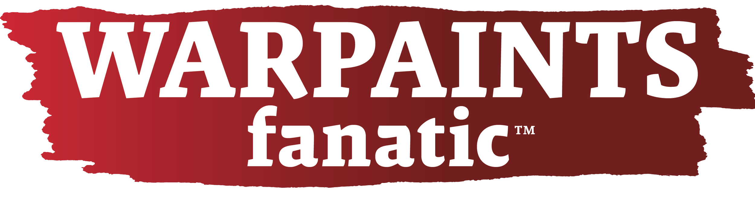 Das Logo von Warpaints fanatic mit einem braunen, unregelmäßigen Hintergrund und weißen, großen, gefälligen Buchstaben.