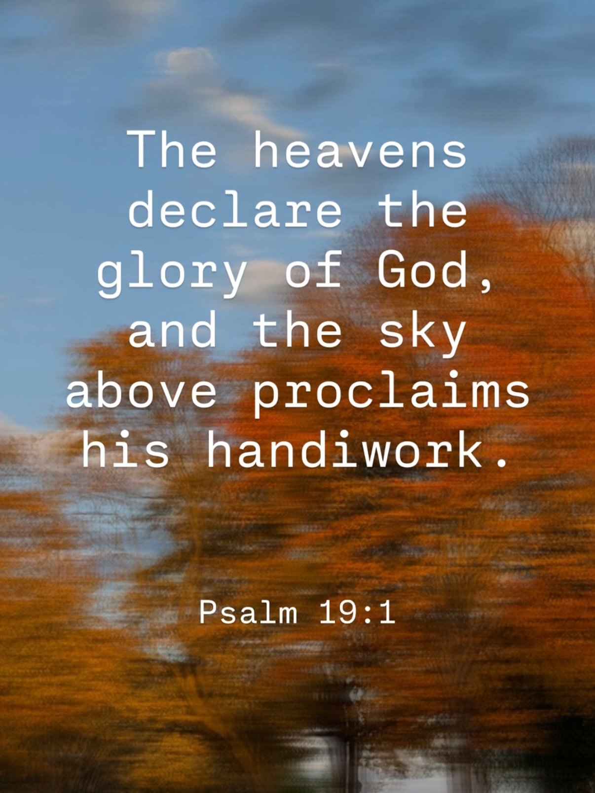I will never understand how anyone can see, smell and hear fall and not believe that there&rsquo;s a creative God who loves and adores us enough to give us something as simple as a beautiful fiery tree full of golden colors.