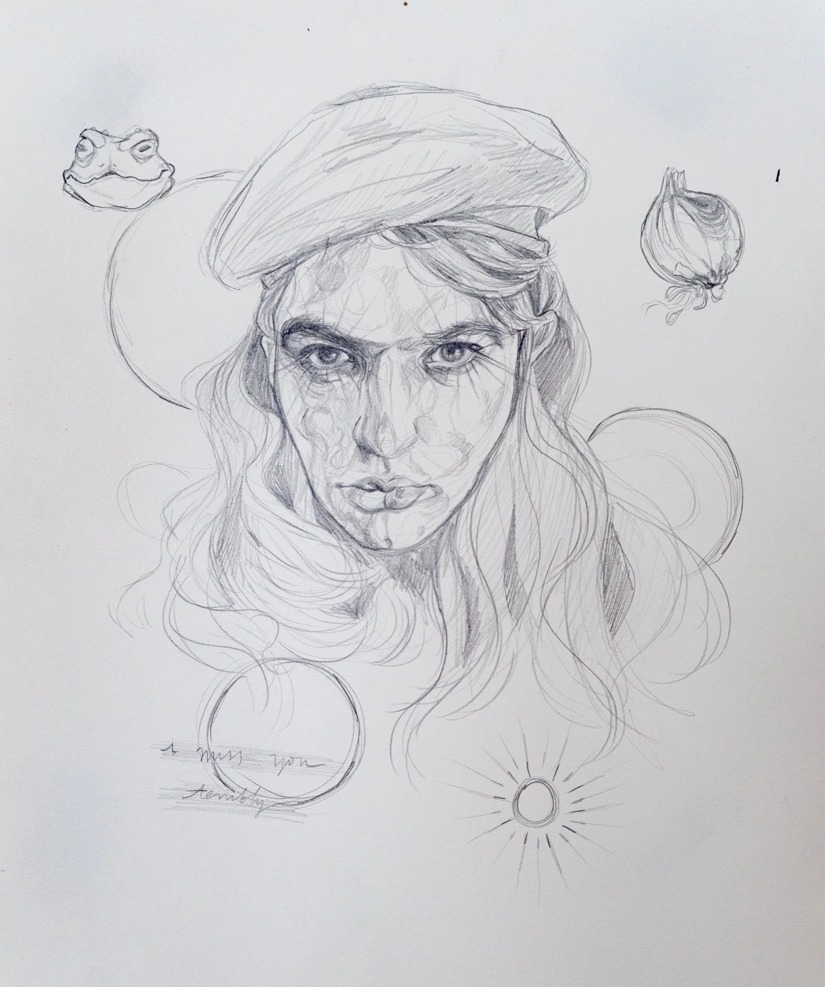 I Miss You Terribly, Graphite, 12 x 9in., 2020