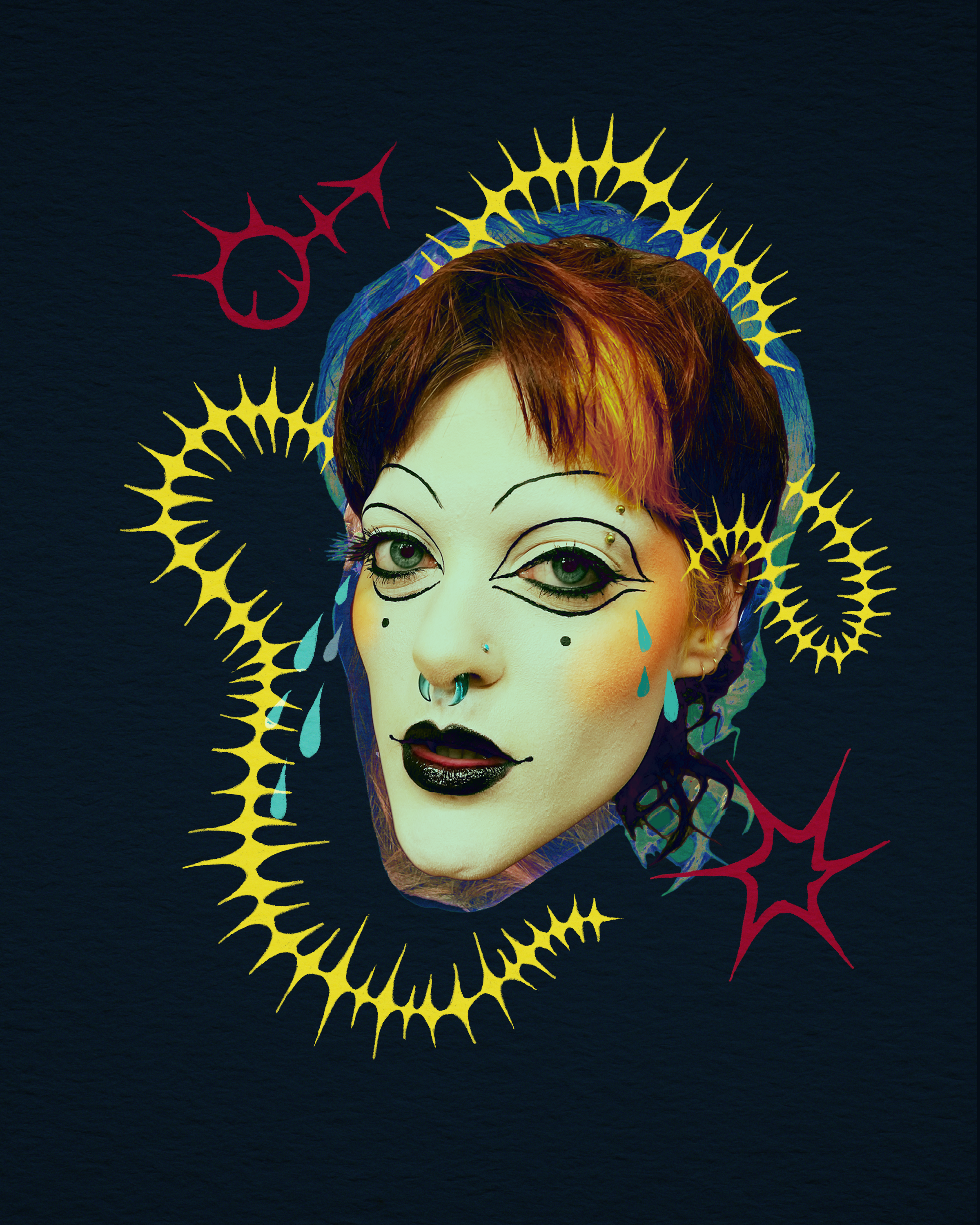 Mime School, Digital Collage, 2024