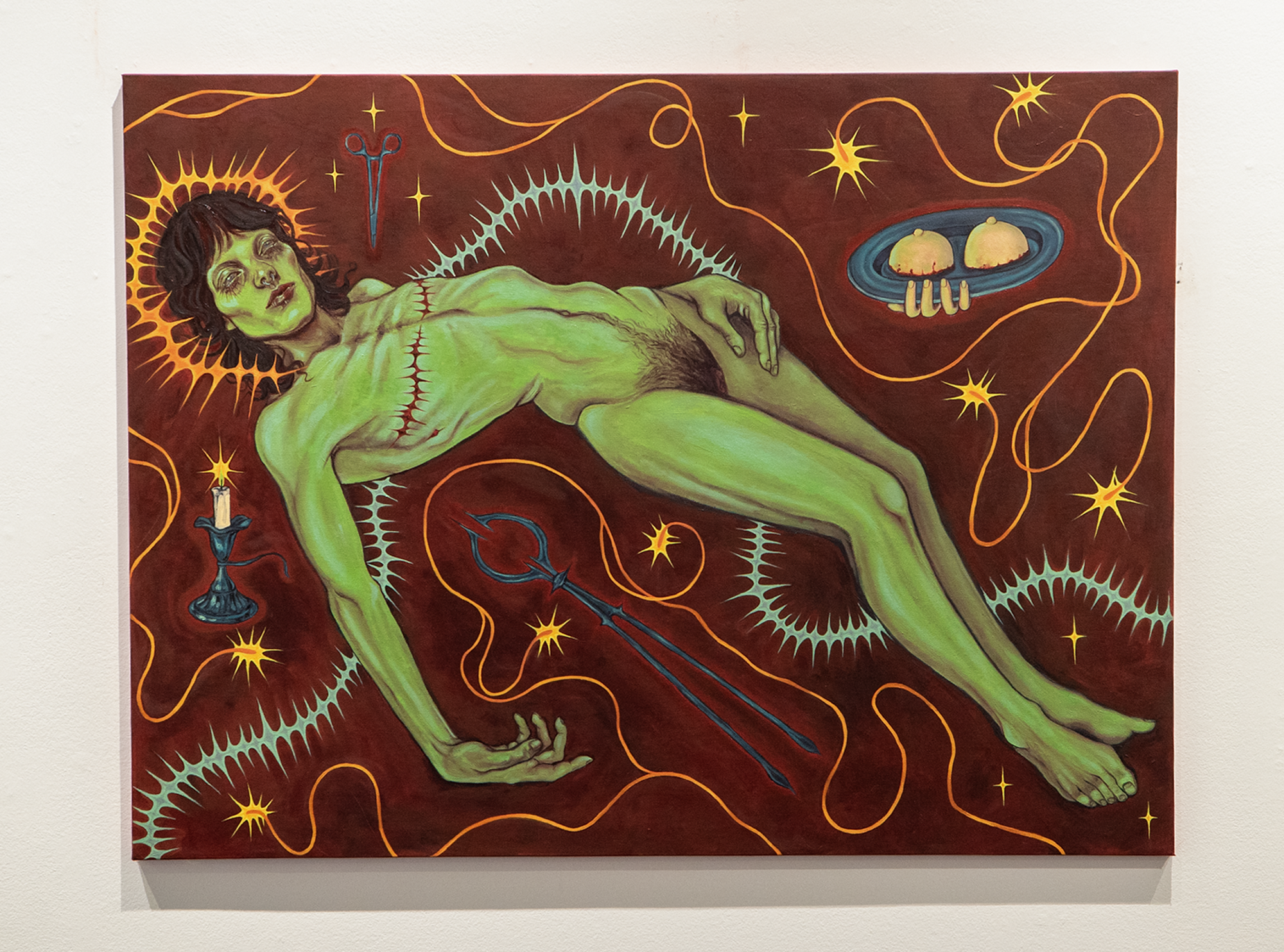 The Saint Agatha Procedure, 4 x 5ft., Oil on canvas, 2025