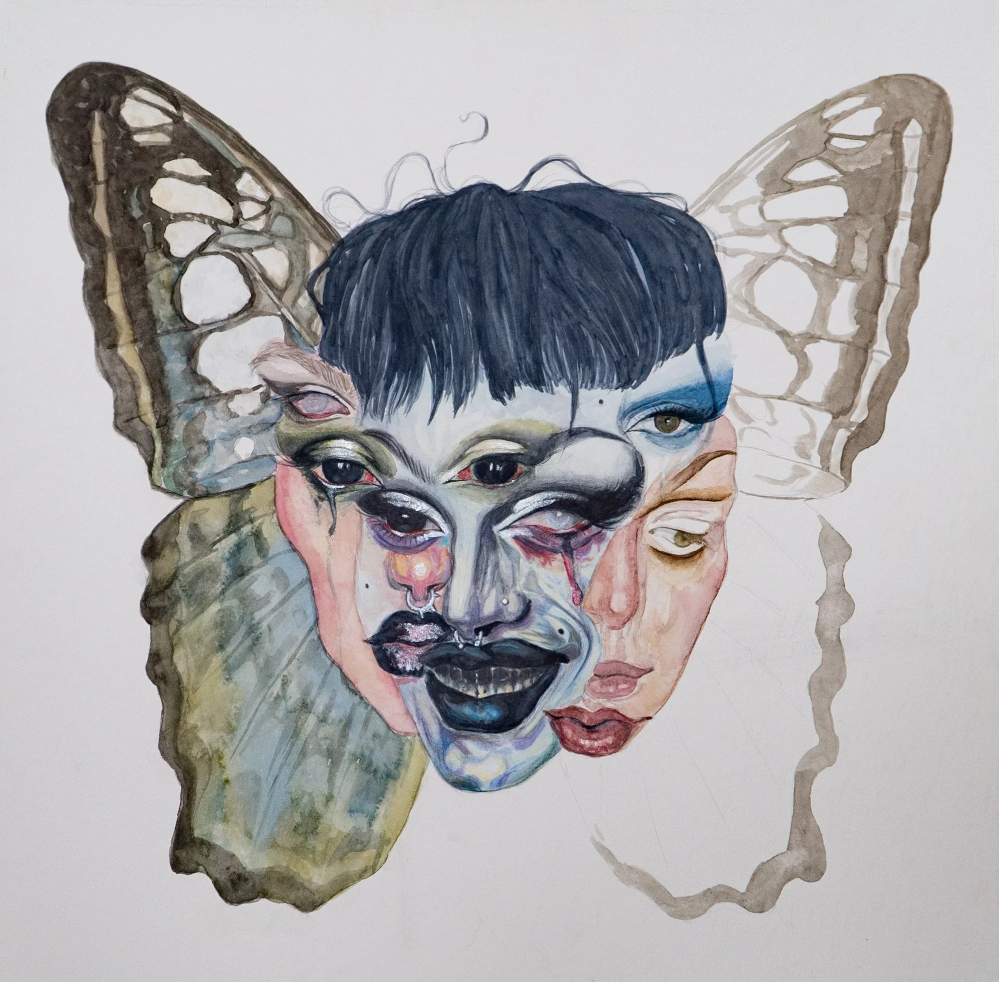 Metamorph, Watercolor, 22 x 22in., 2020