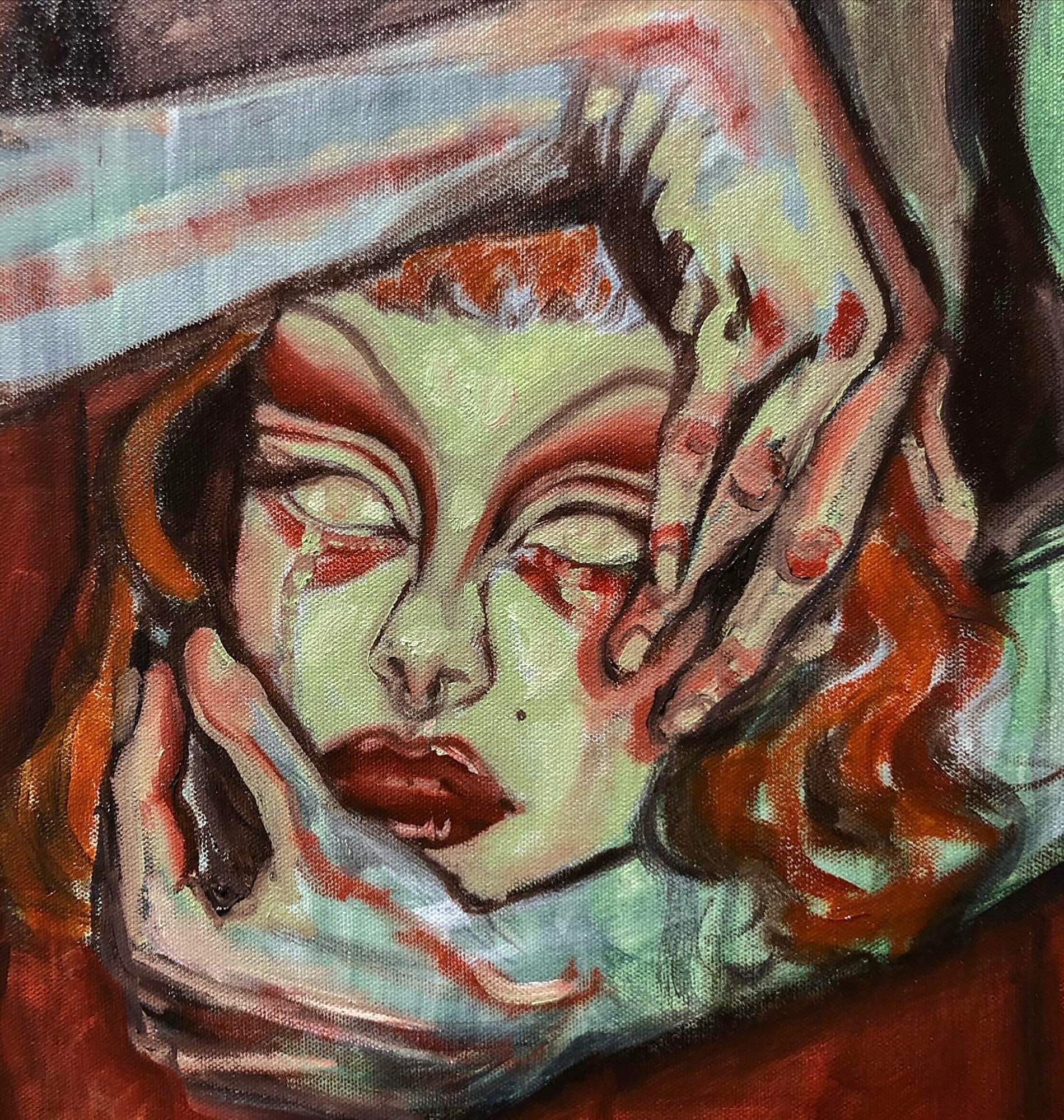 Mask, Oil on Canvas, 14 x 12in., 2020