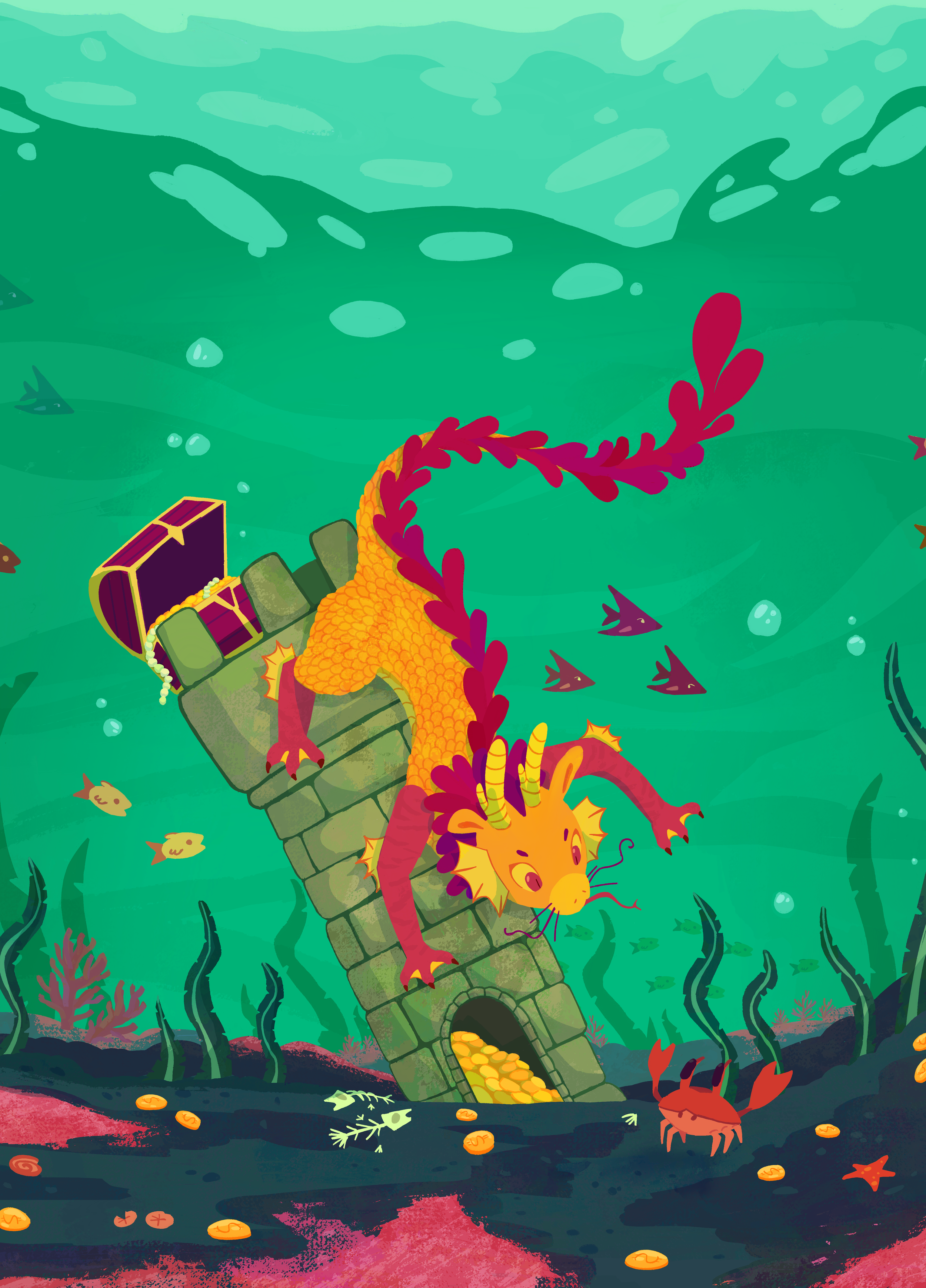 Cat Dragon Duvet Cover