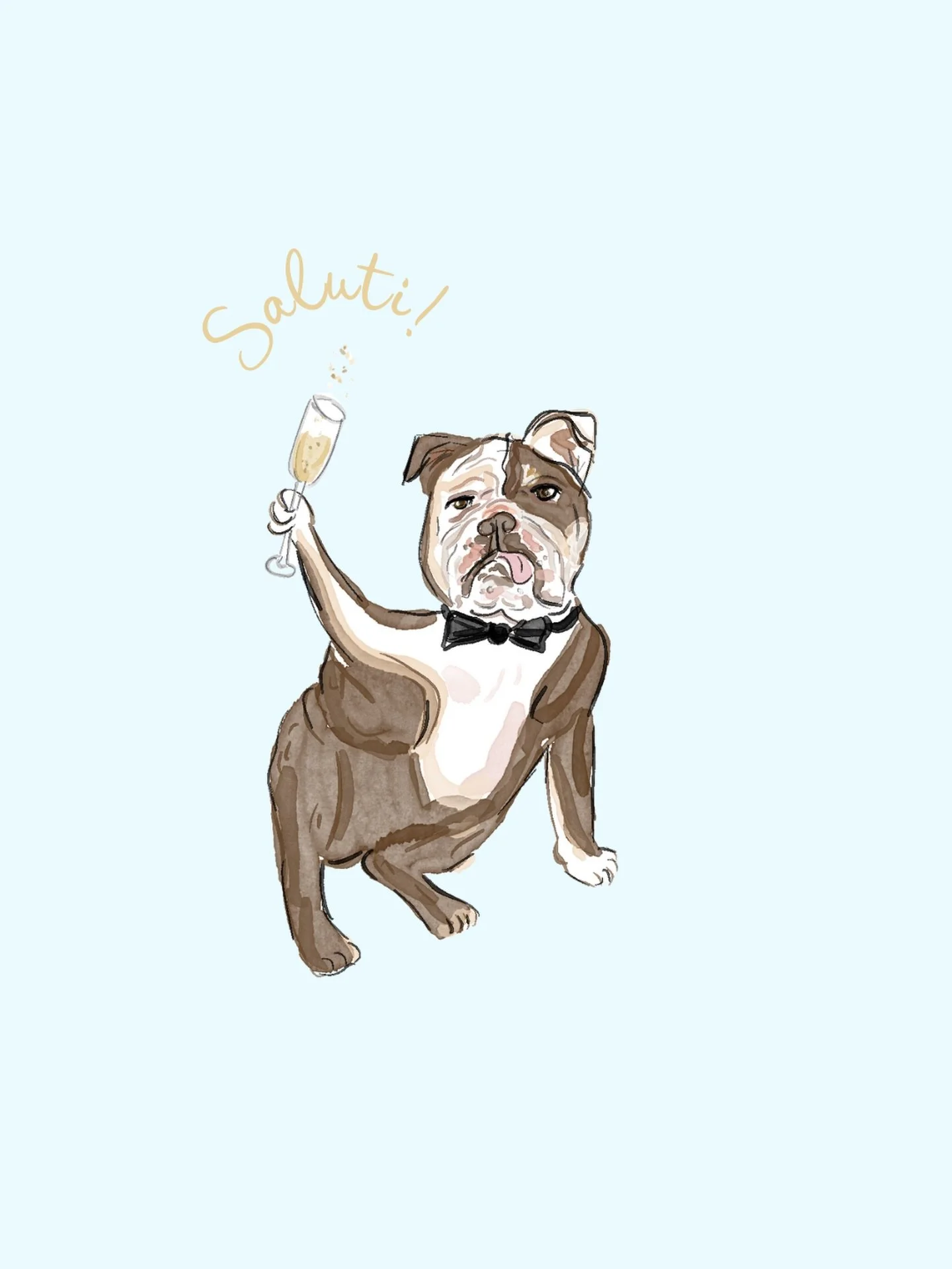 saluti baby! 🍾🥂🐶 

#wedding #weddinginvitations #customillustration