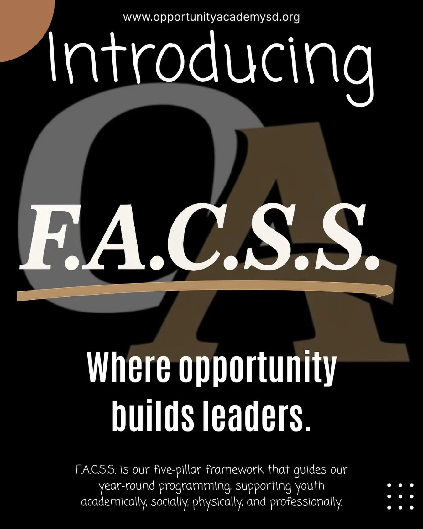 This is where potential meets opportunity.

At Opportunity Academy, we develop confident, community-minded young leaders through our five core pillars:

Financial Literacy Athletics-based Mentorship Career Readiness Social Emotional Learning Service
