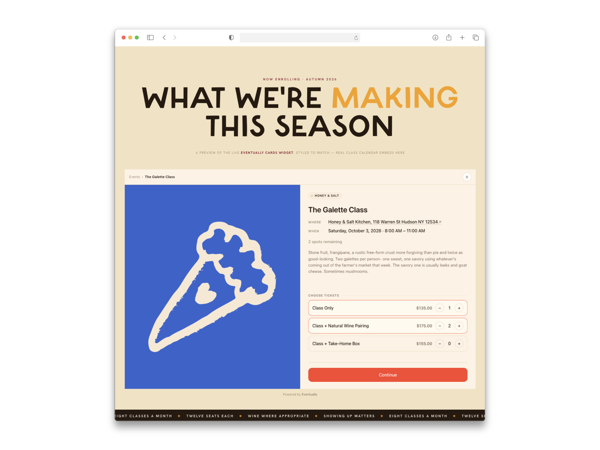 Why your event calendar should match your brand on Squarespace