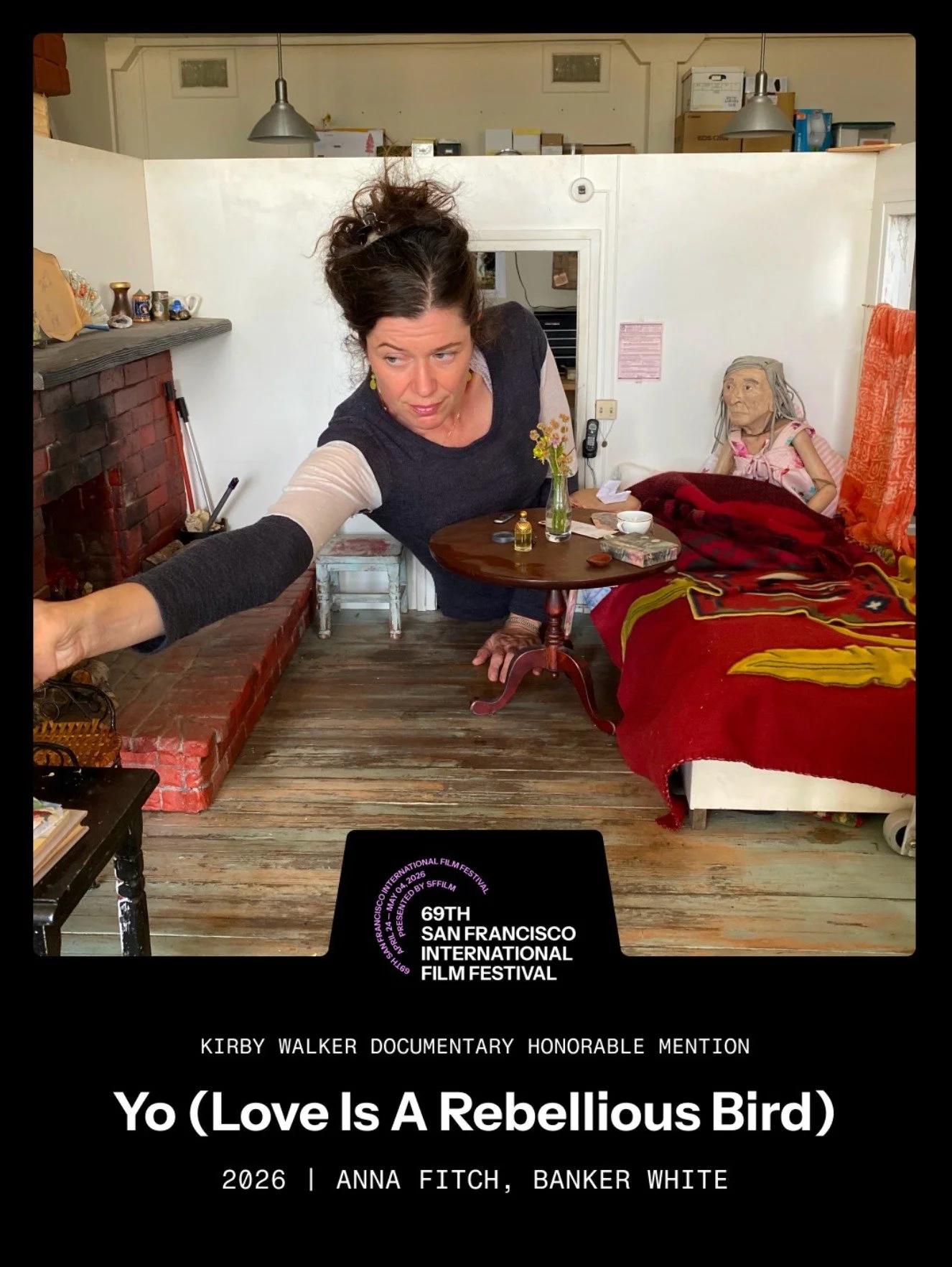 We are so honored to receive an honorable mention for the Kirby Walker Documentary Award. THANK YOU @SFFILM!!!

"This film is a sheer delight to experience, filled with inventive, refreshingly exciting visual and emotional surprises at every tur