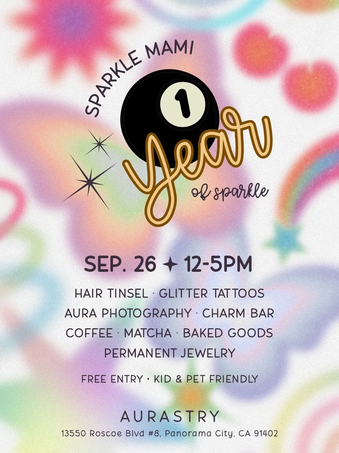 Healing my inner child with this one 🫂💘
Sparkle Mami is officially turning 1️⃣⭐️🎀

Celebrate my first year of sparkle with some of my favorite people and small business owners I have met during this journey! 💖

We&rsquo;ll have: 
🌟 Hair Tinsel, 