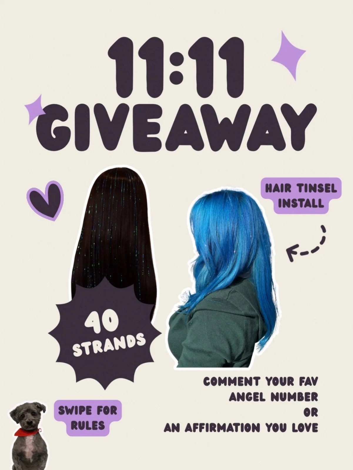 11:11 GIVEAWAY ⭐️💕

We hit 1,111 followers today!!! 🥹

I&rsquo;ve never done a giveaway before, but this felt like the perfect milestone for my first one. I would always see the Angel numbers 11:11 and 1:11 after my grandpa passed away. I still alw