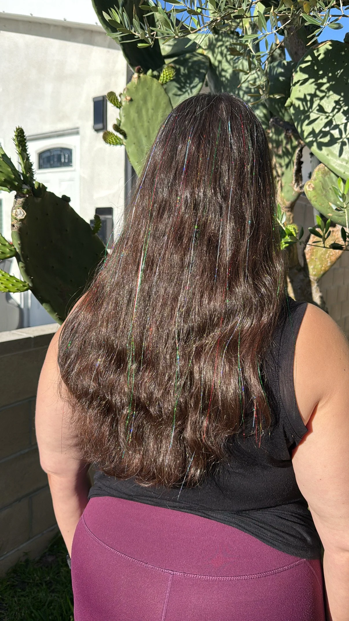 red green and white heritage pride hair tinsel