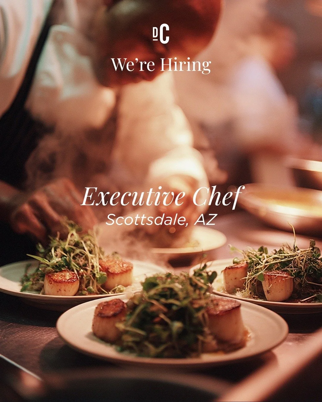 Hiring an Executive Chef | Scottsdale, Arizona | $120,000 salary
Relocation support provided, Start ASAP!

We&rsquo;re looking for a culinary leader who understands that great kitchens are built on more than just technique.
This role calls for someon