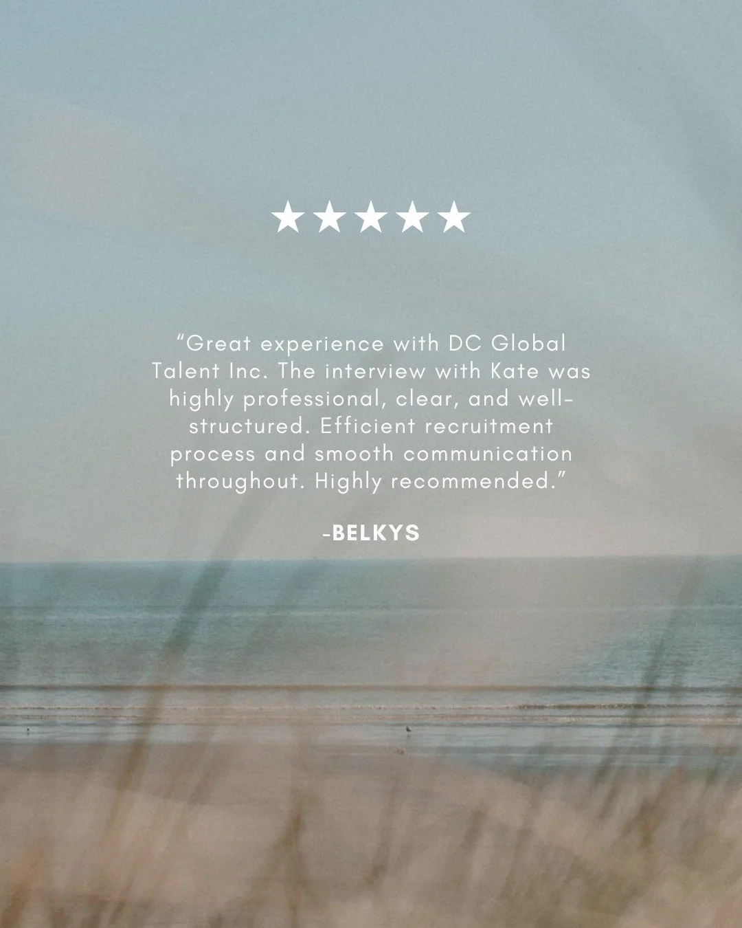 At DC Global Talent Inc., hearing from candidates truly makes our day! Kathe and Jessica continue to show up with professionalism, warmth, and genuine dedication to every candidate they support. This is what we are all about.

Thank you both for your