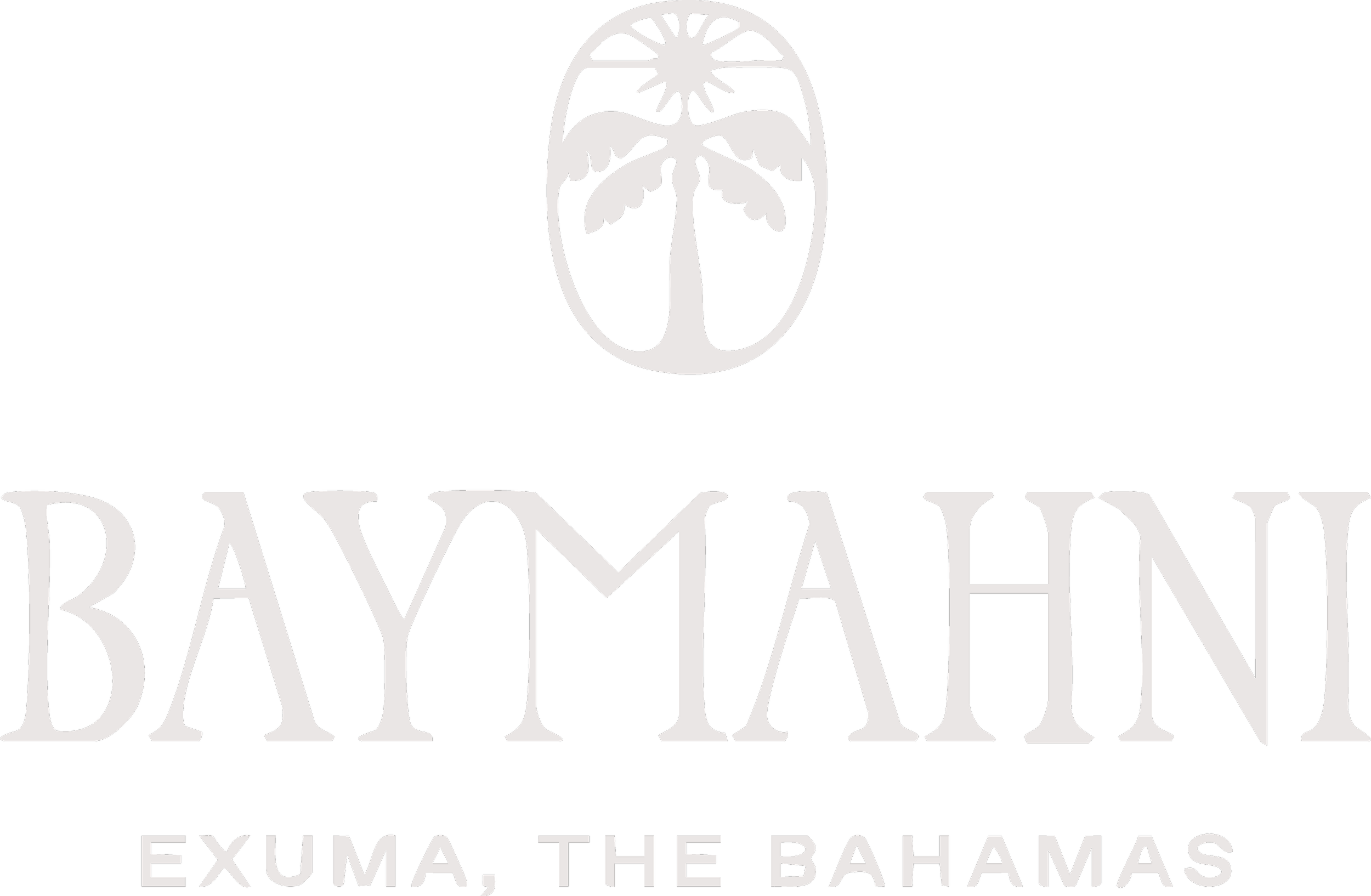 Logo of Bayt Taino with a palm tree and sun graphic, and text that reads "Bayt Taino, Exuma, The Bahamas."