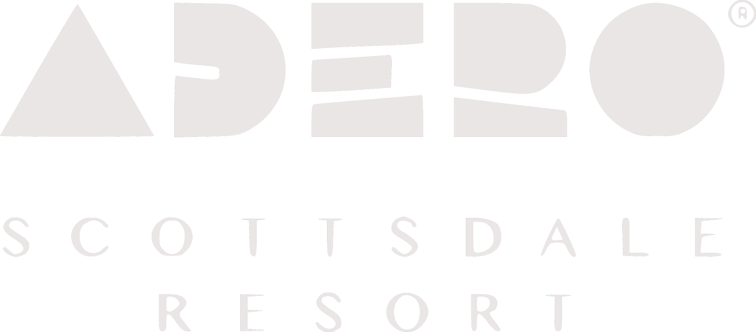Logo of the Aero Scottsdale Resort with stylized shapes spelling 'AERO' and the resort name underneath.