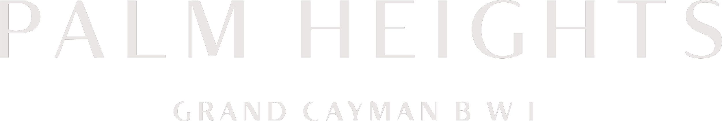 Text-based logo of Palm Heights Grand Cayman BWI. a luxury hospitality brand within the global hotel industry served by DC Global Talent.