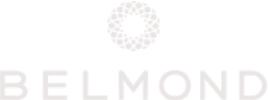 Logo with a circular emblem above the word 'BELMOND'