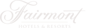 Fairmont Hotels & Resorts logo in white cursive font