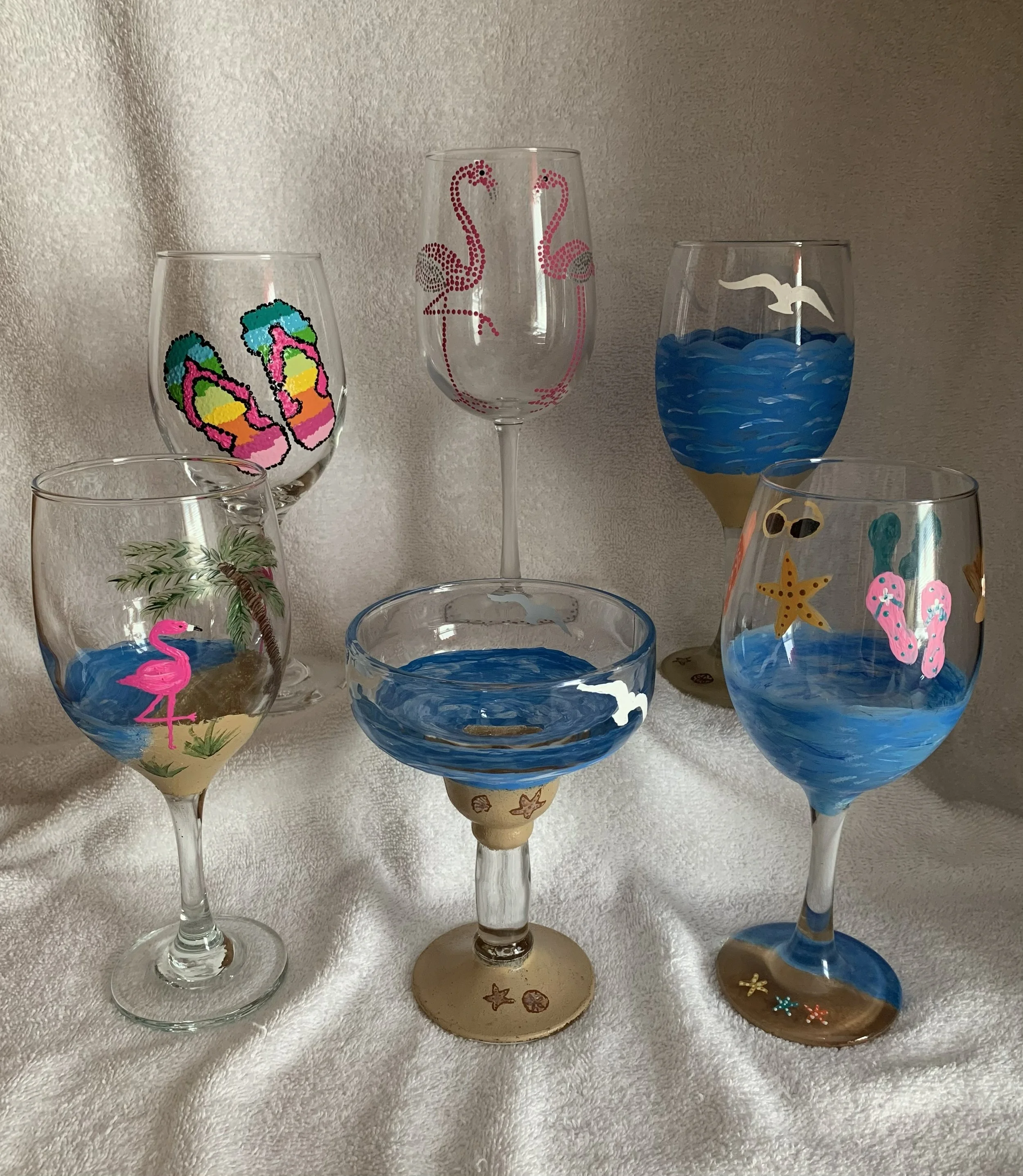 Beach Themed Wine Glass Painting Event!