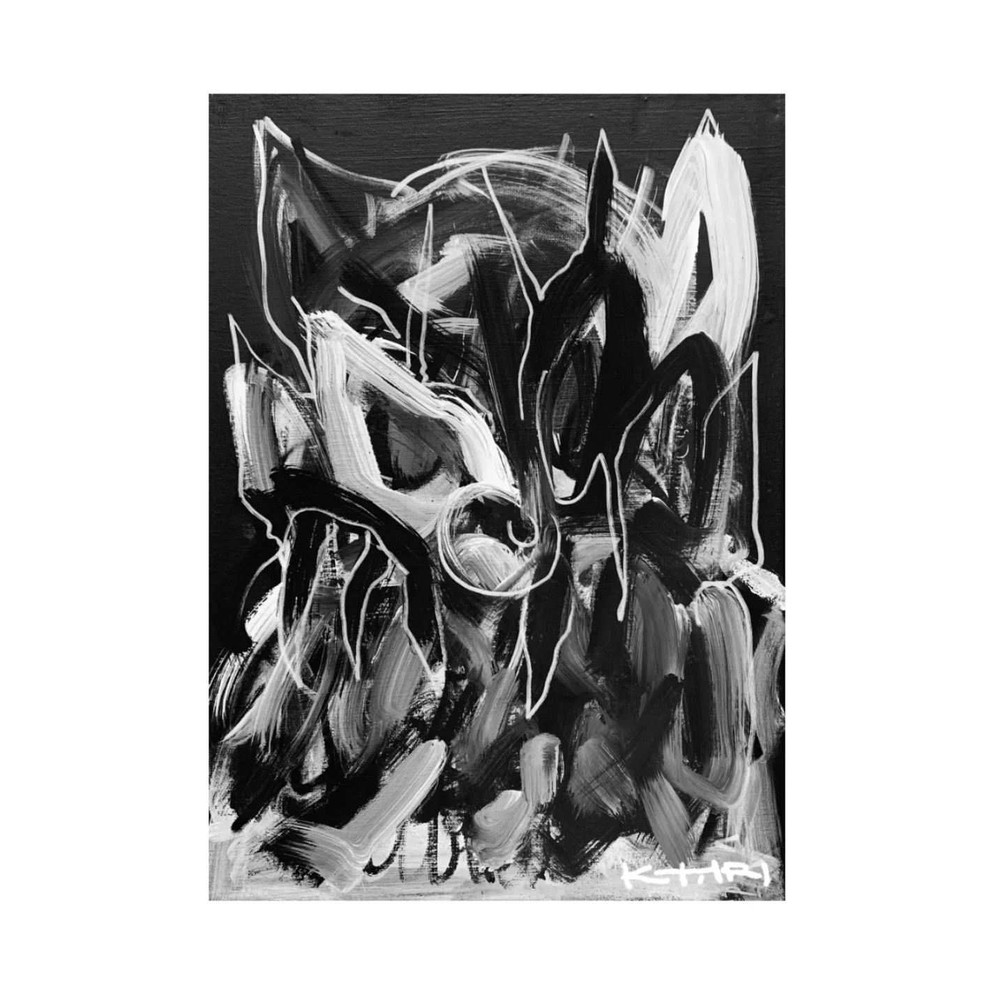 BIDAMON [B.01] , 2026 - MIXED MEDIA ON CANVAS / 29.7 x 42.0 cm