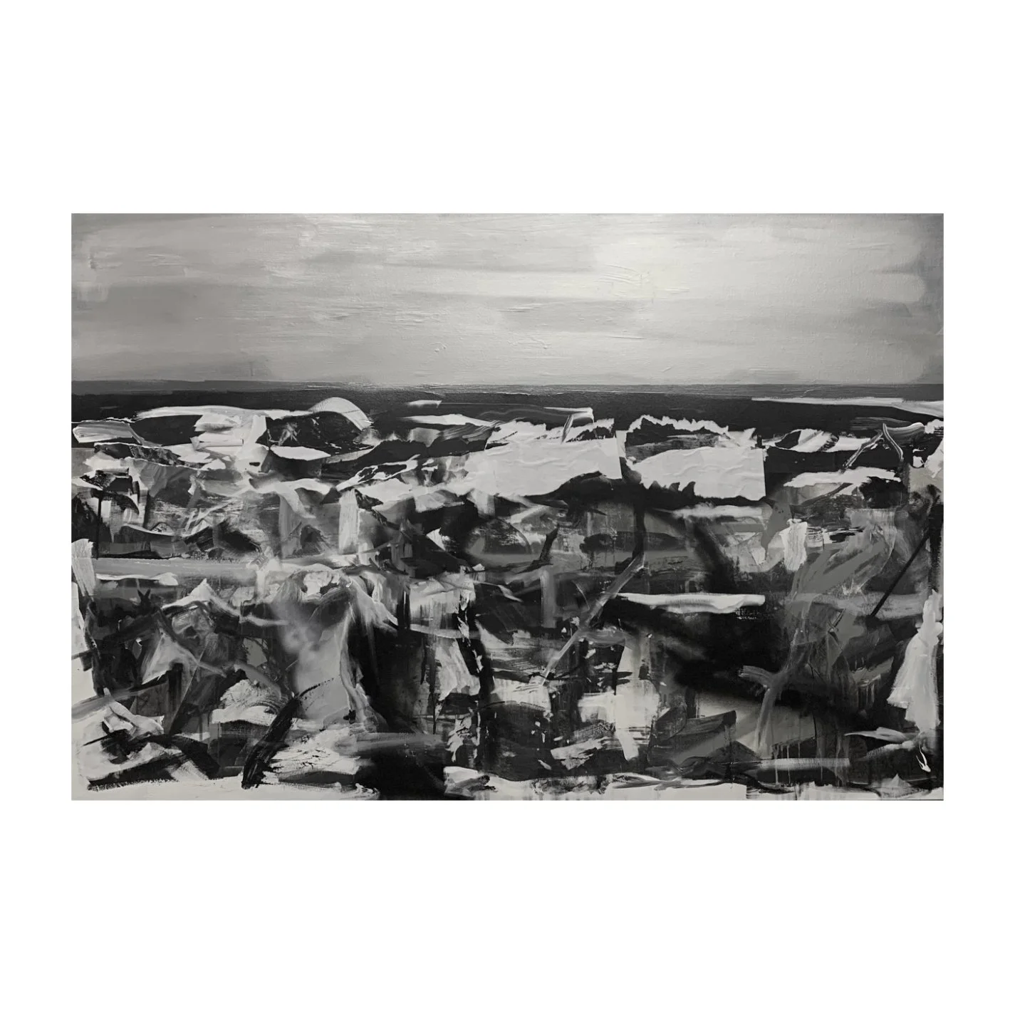 GLOOM [GLM09] , 2022 - MIXED MEDIA ON CANVAS / 100 x 150cm