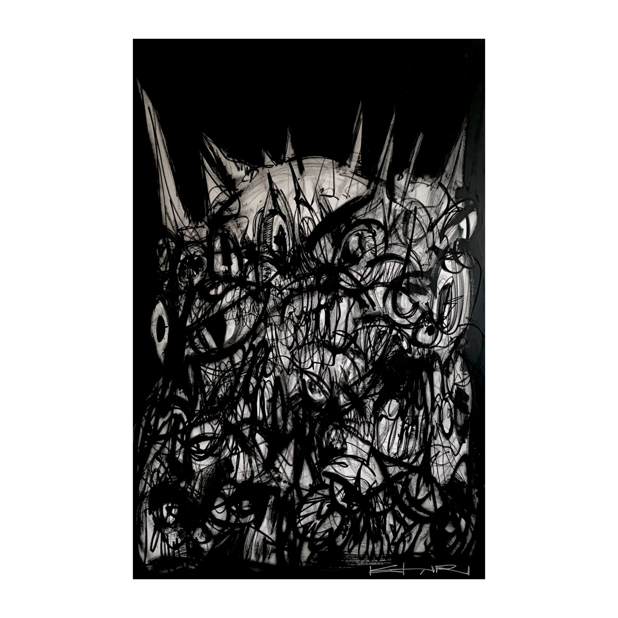 BEYOND THE BLVCK, 2025 -

MIXED MEDIA ON CANVAS / 150 X 100 cm