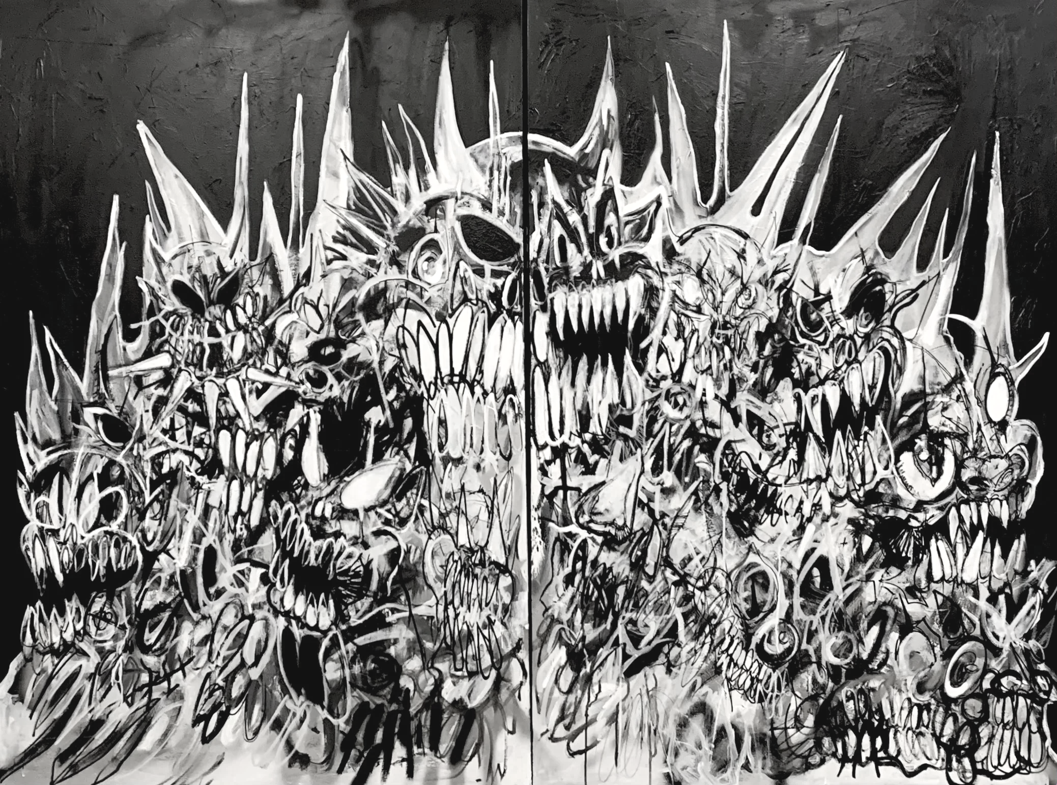 Live Or Die By The Sword, 2025
Mixed Media on Canvas
150 x 200 cm
£5,080