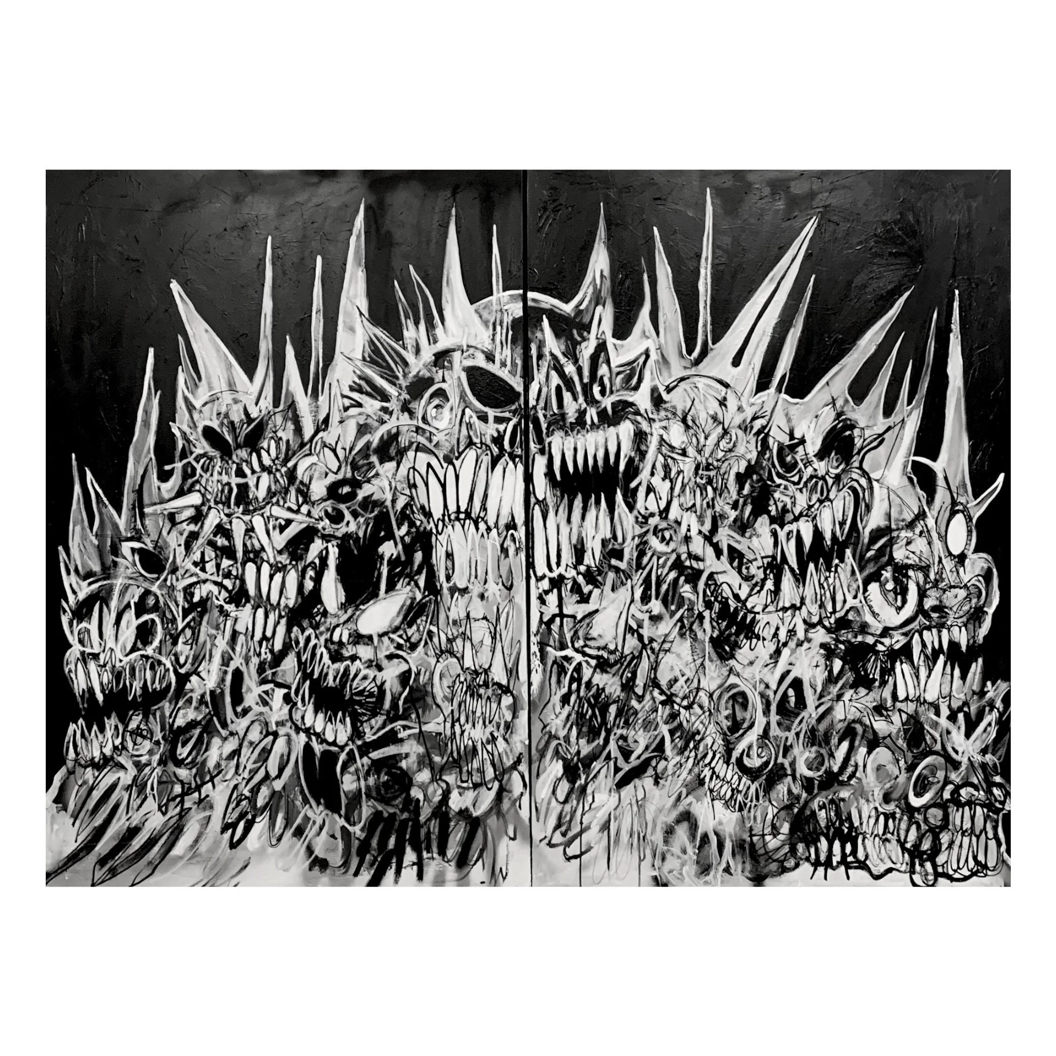 LIVE OR DIE BY THE SWORD, 2025 - MIX MEDIA ON CANVAS / 150 X 200 cm
