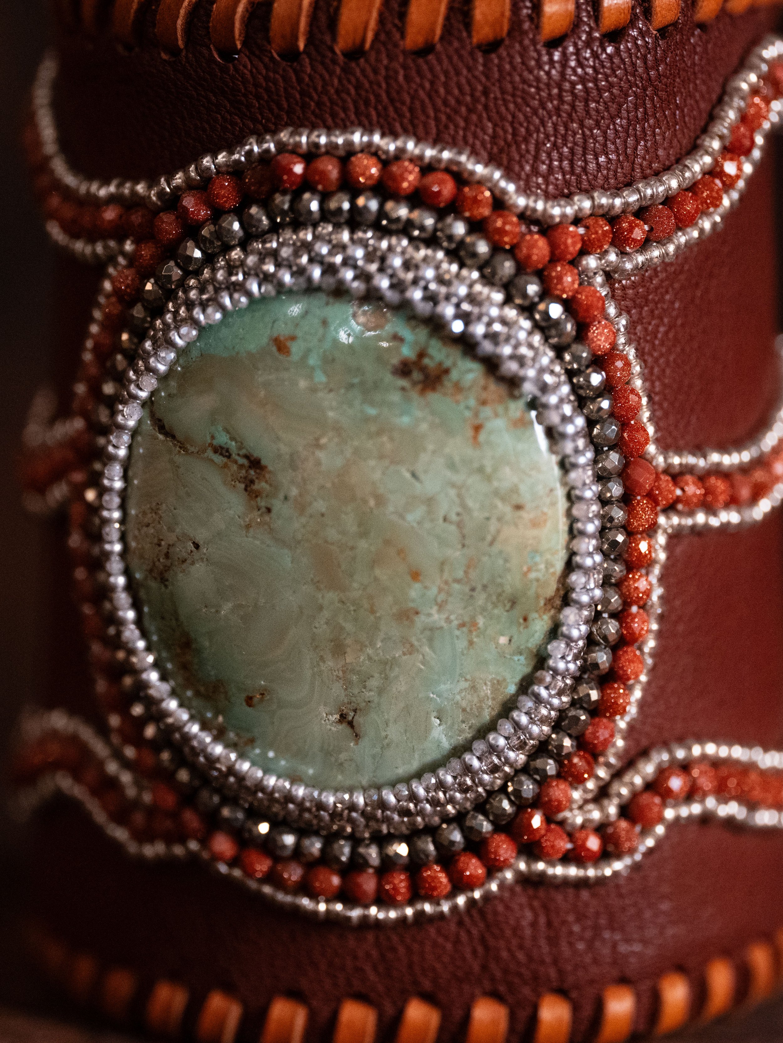 Apotropaic I  Sunstone and turquoise Cab.jpg