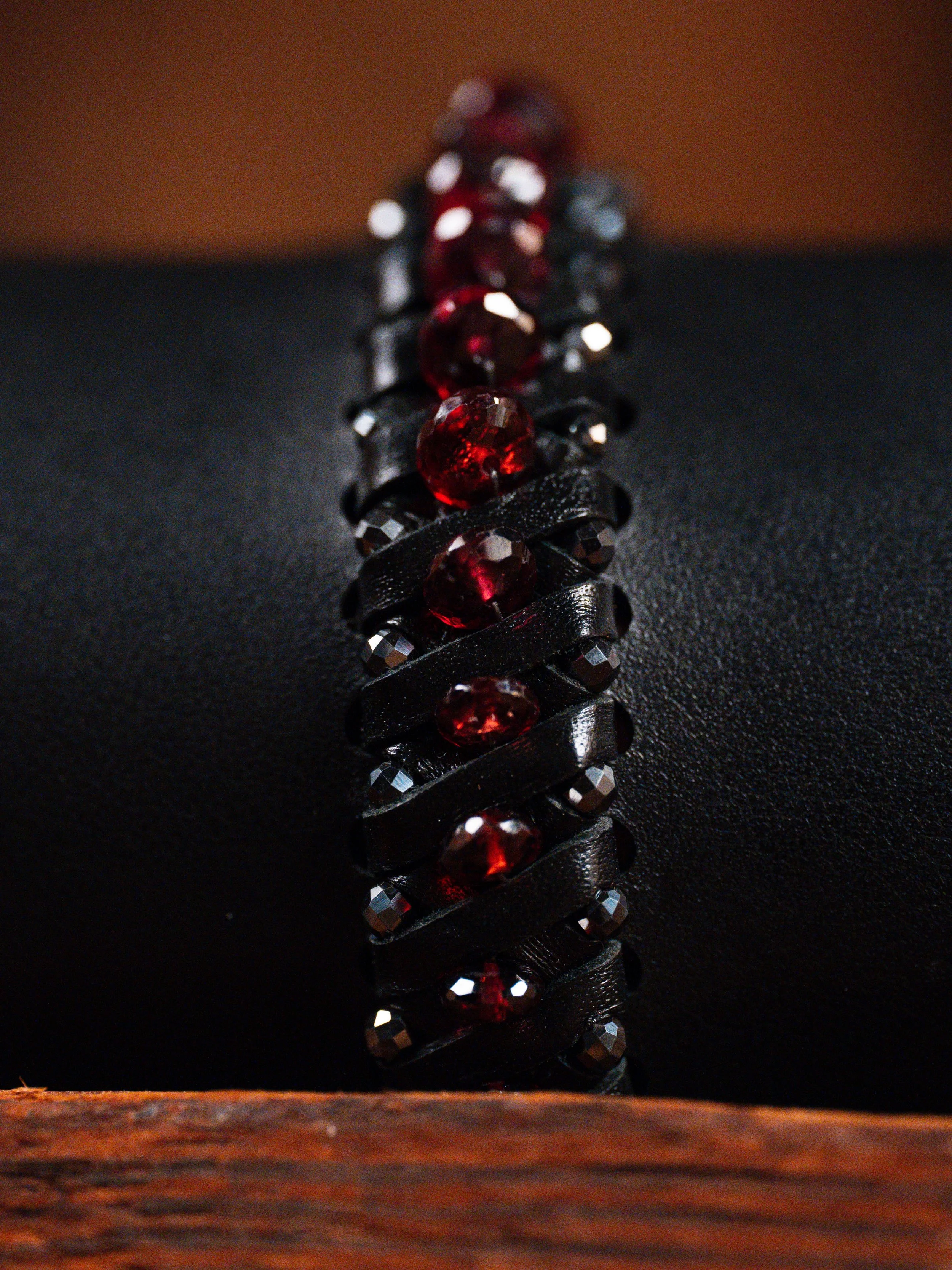 Tryptych II Garnet Hematite Center Braid.jpg
