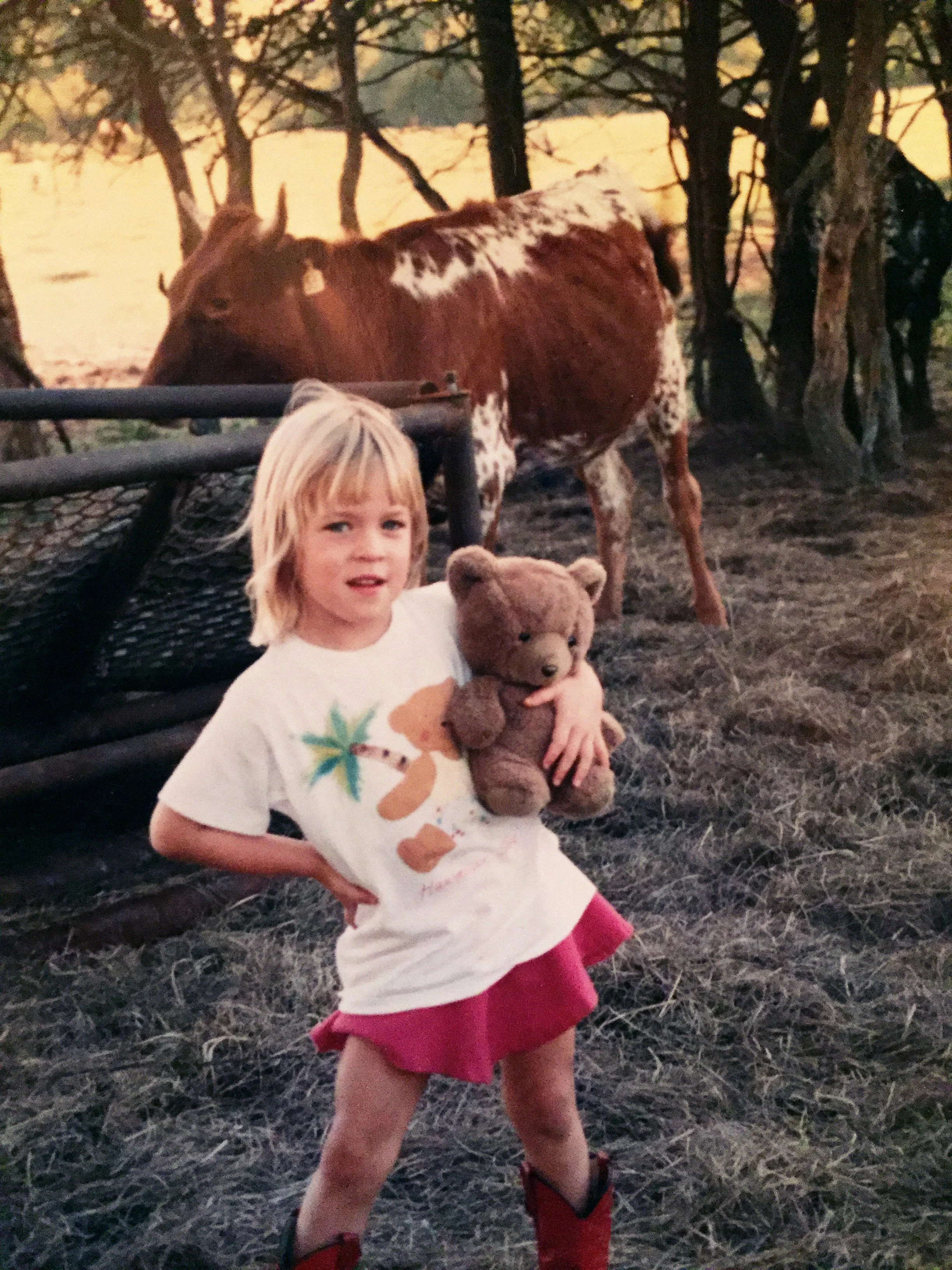Laura circa early 90's on Arella Ranch - where she was born and grew up.