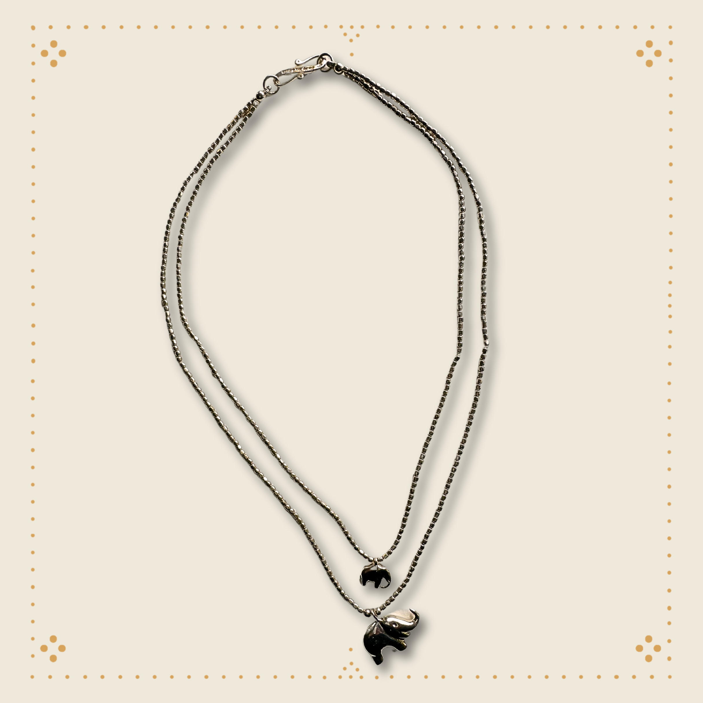 DOUBLE ELEPHANT NECKLACE