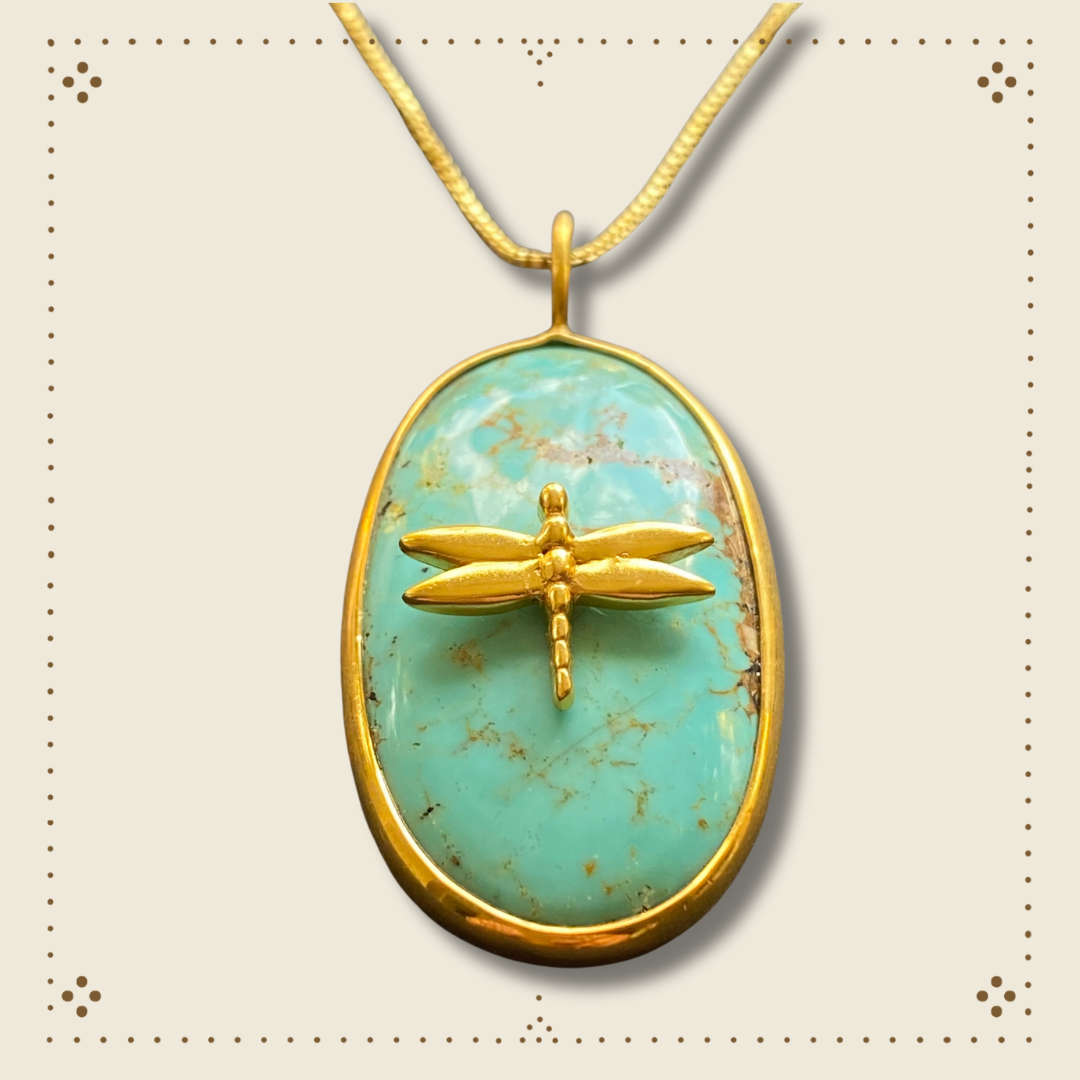 WILDER TURQUOISE AND DRAGONFLY NECKLACE