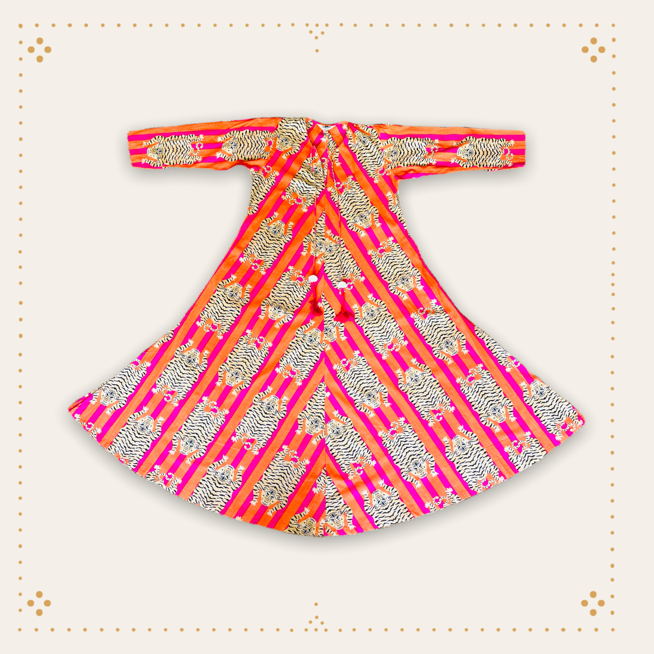 WHIRLING DERVISH TYGER TYGER DRESS PINK & ORANGE