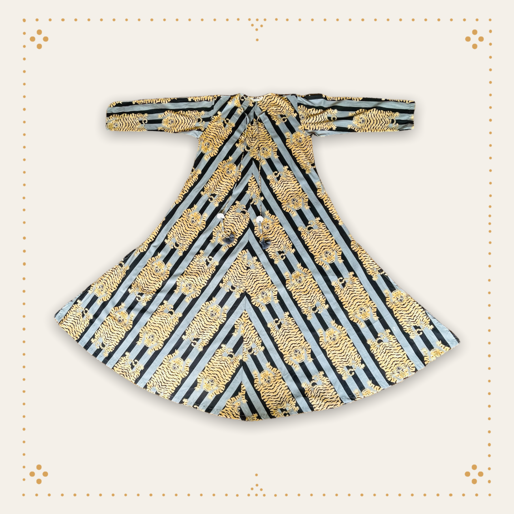 WHIRLING DERVISH TYGER TYGER DRESS BLUE