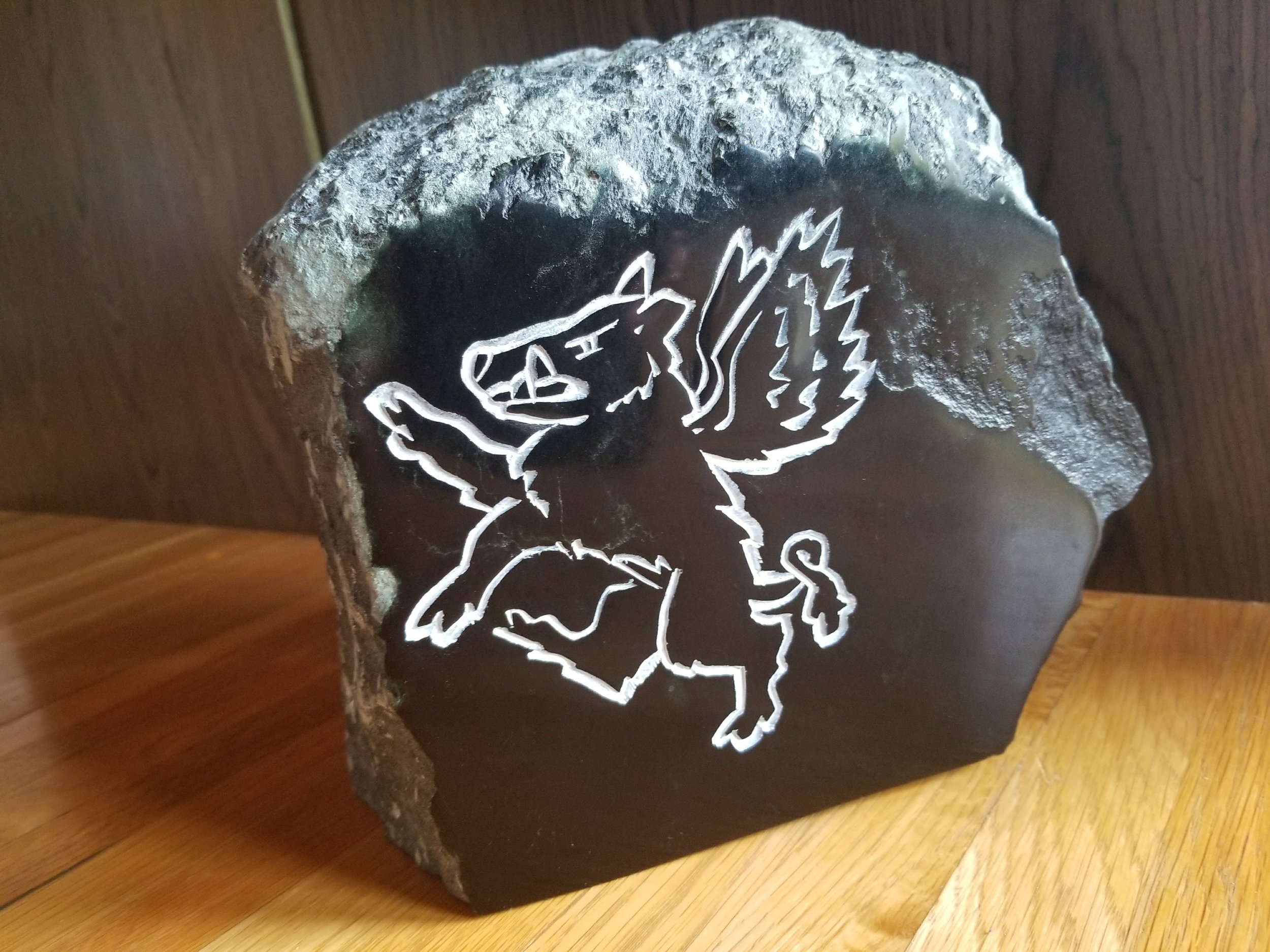 Chlorite commissioned stone