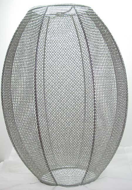 Bellagio, Las Vegas Casino - Lampshades
TheRingLord made 160 lamp shades used for the high roller suites in the Bellagio in Las Vegas. They were made using machine made welded stainless. 
We made a few extra of these lamps shades for a pergola in my 