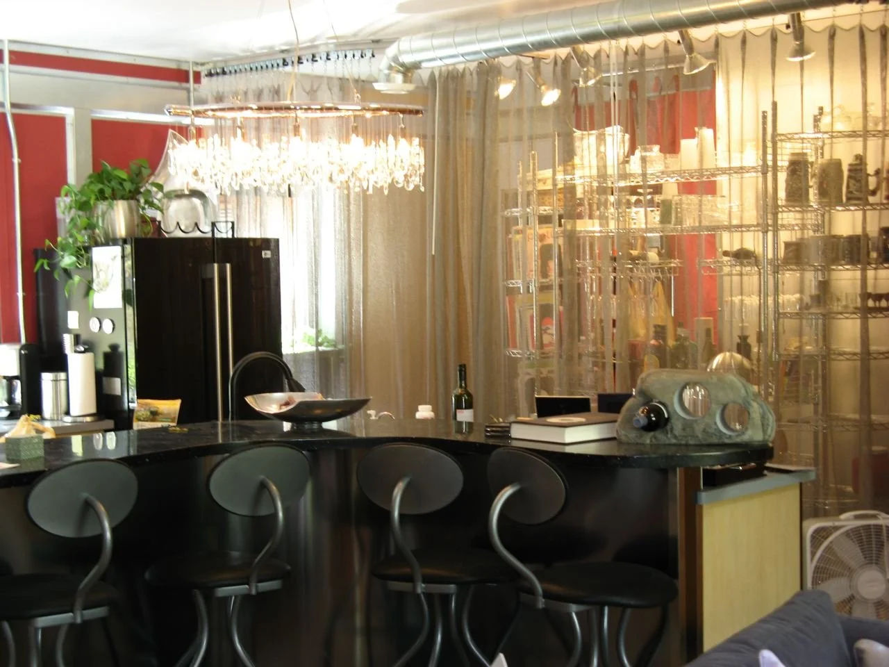 We had many Residential & Architectural Contracts - including fireplace screens, curtains, room dividers, cushions etc
The above image is just one residential project of lots! We've made several fireplace screens - both hand woven and using machine m