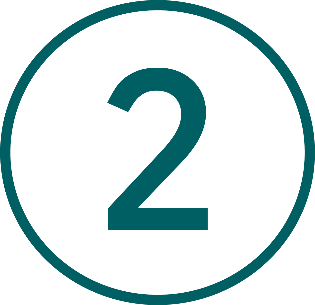 Number two inside a circle.